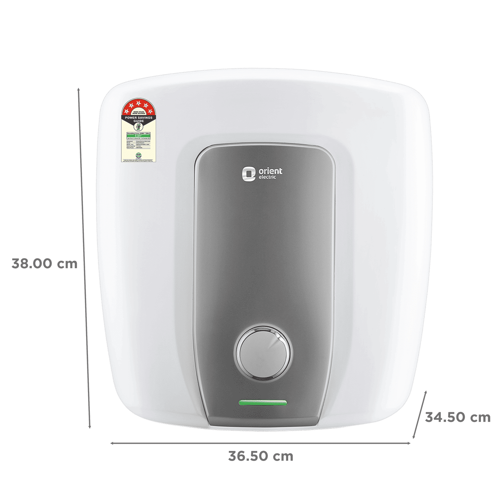 Orient Aquator Neo 15 Litre 5 Star Vertical Storage Geyser with Duron Heating Technology (White)_2