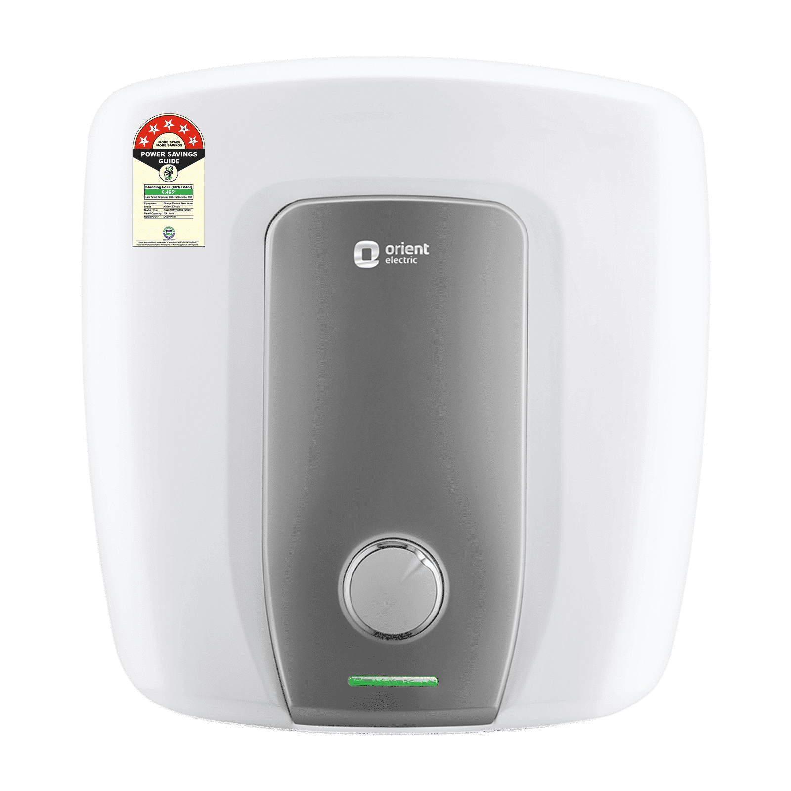 Orient Aquator Neo 25 Litre 5 Star Vertical Storage Geyser with Duron Heating Technology (White)_1