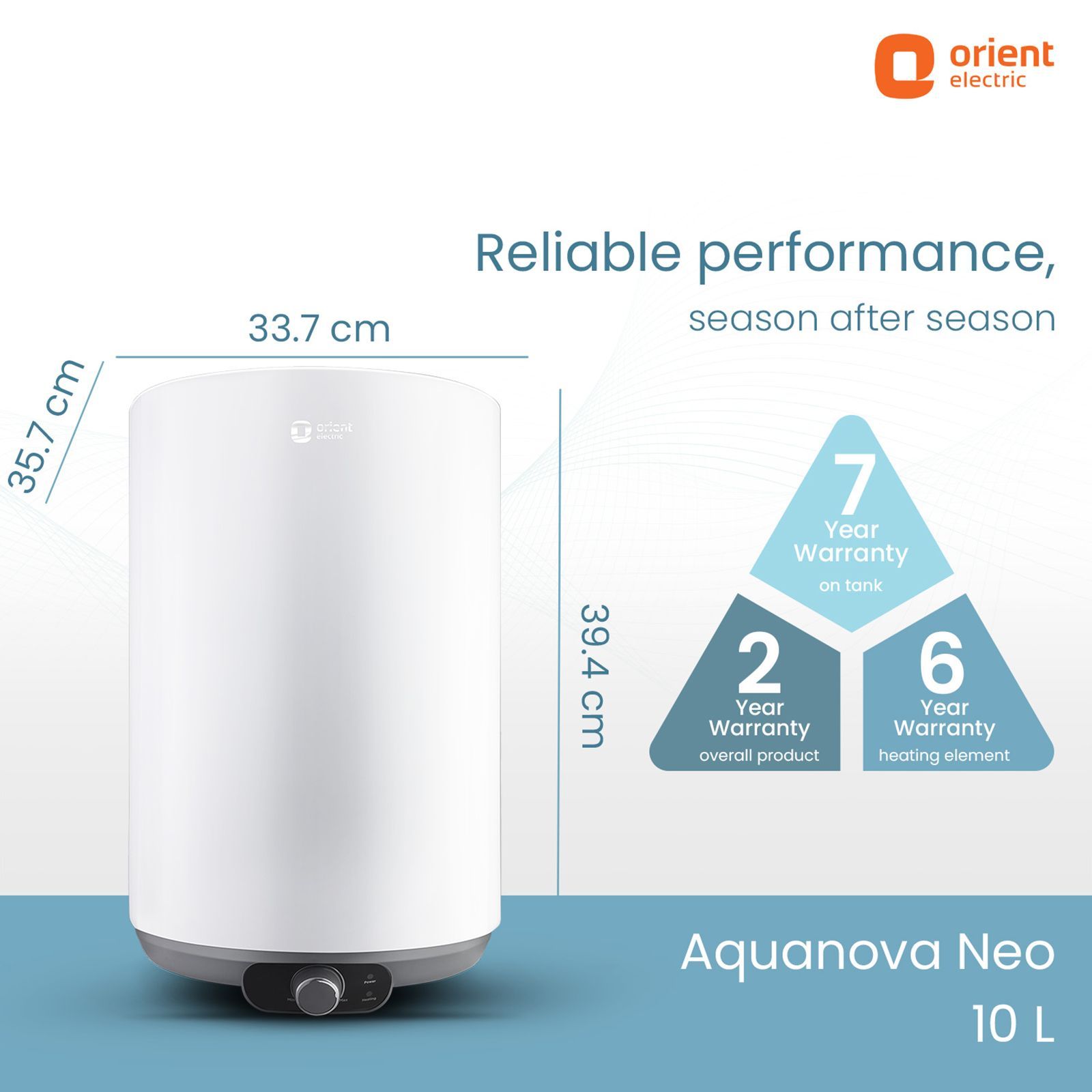 Orient Aquanova 10 Litre 5 Star Vertical Storage Geyser with Whirlflow Technology (White)_10
