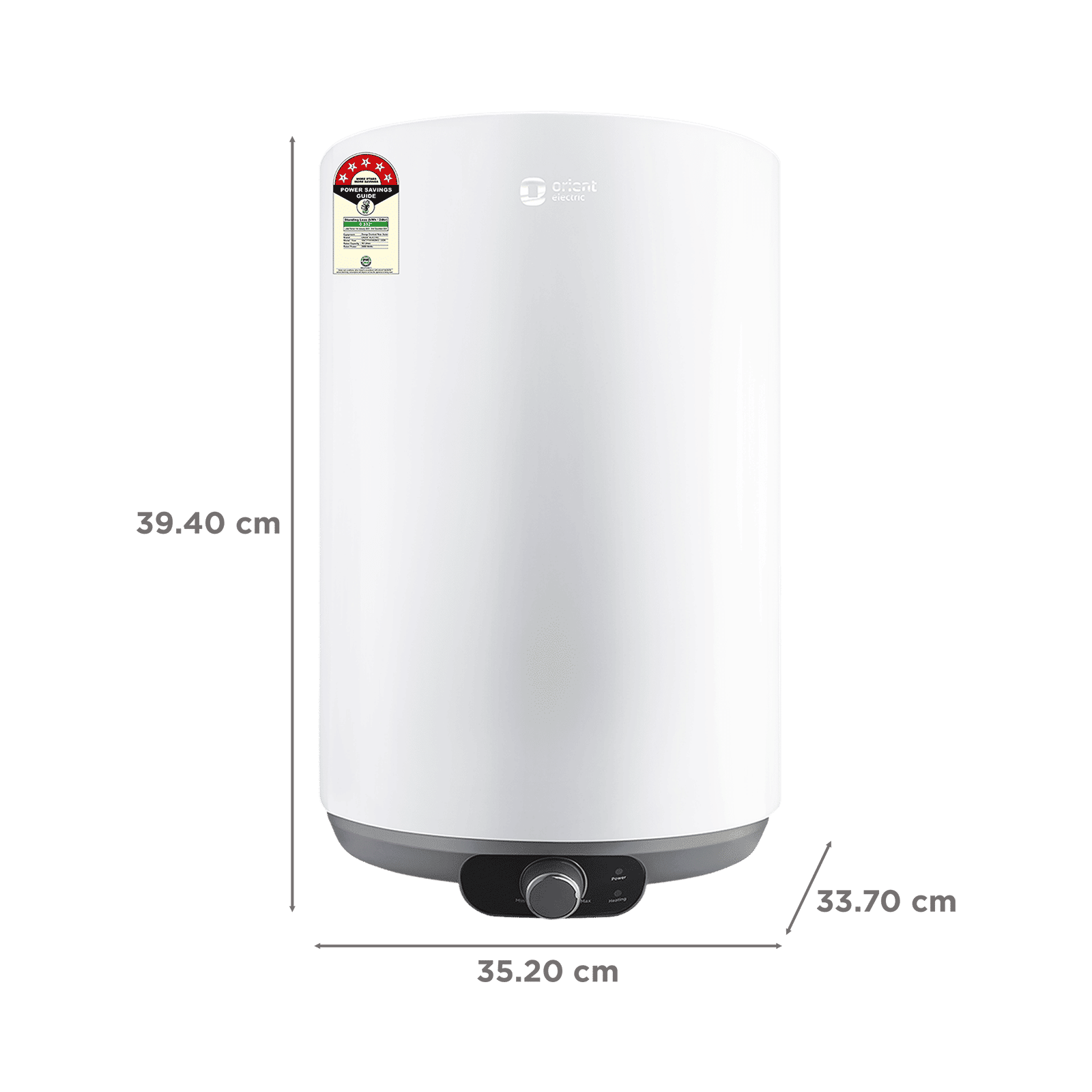 Orient Aquanova 10 Litre 5 Star Vertical Storage Geyser with Whirlflow Technology (White)_2