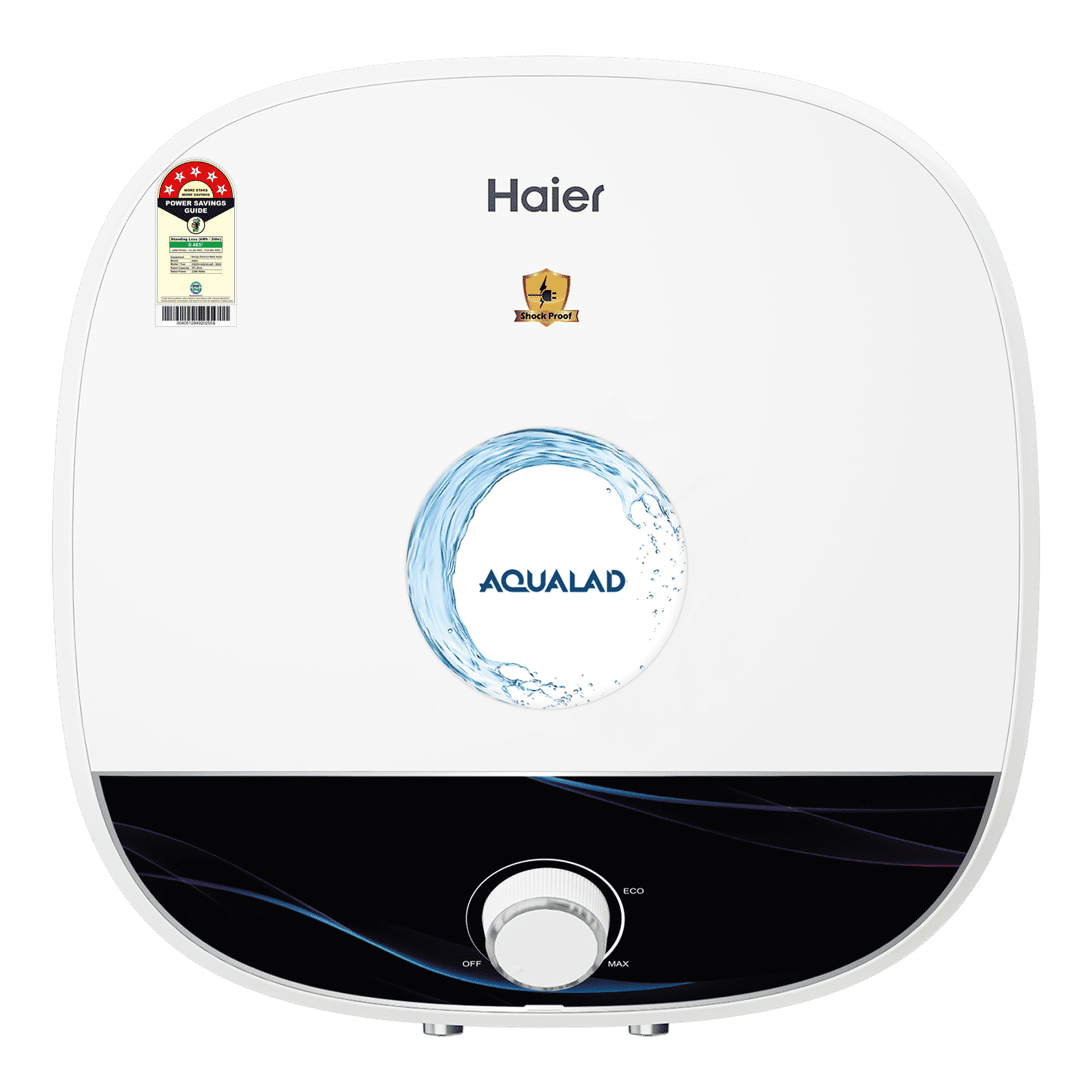 Haier ES15V-AQUALAD 15 Litre 5 Star Vertical Storage Geyser with Bacteria Proof System (Black)_1