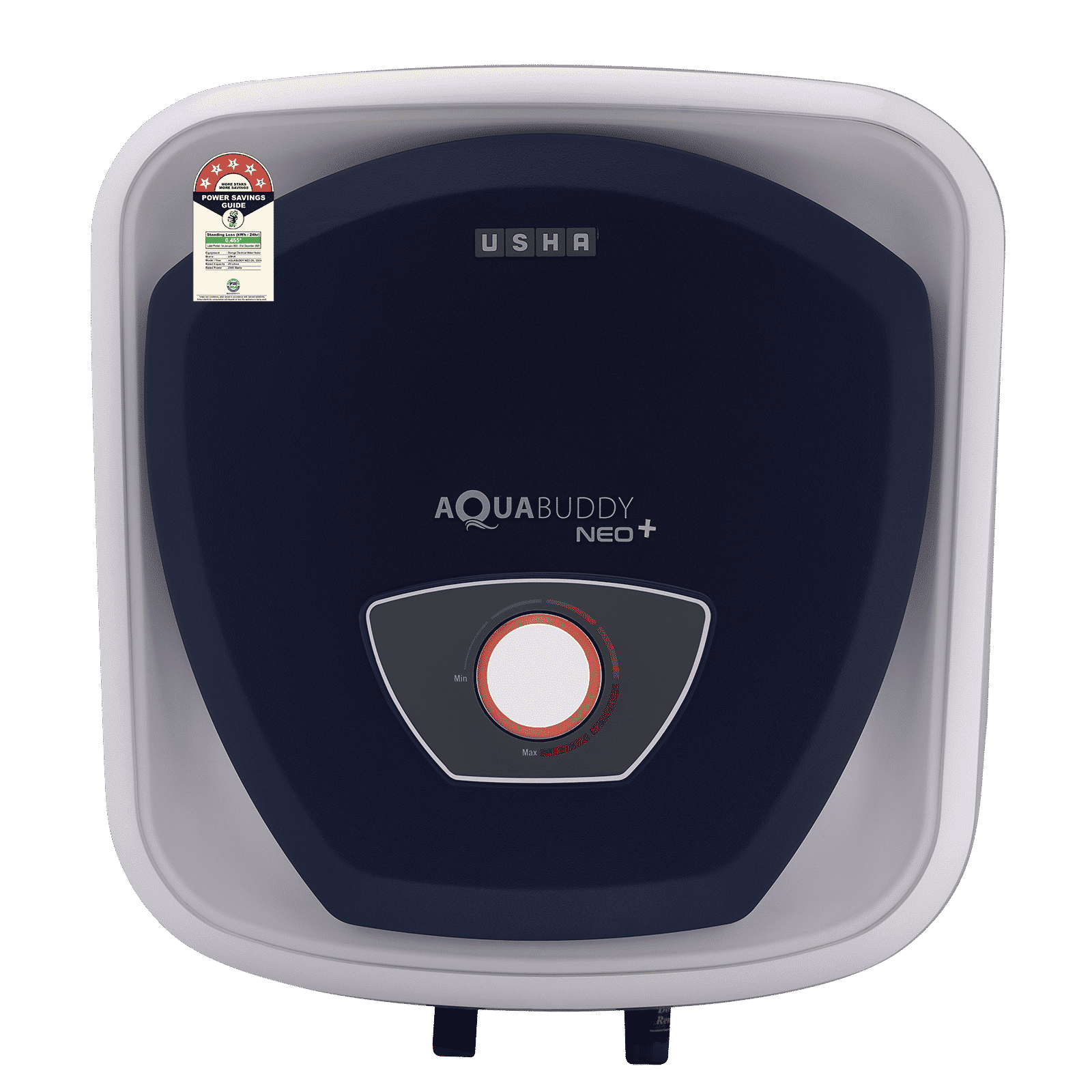 USHA Aqua Buddy Neo Plus 25 Litre 5 Star Vertical Storage Geyser with Whirl Flow Technology (Blue & White)_1