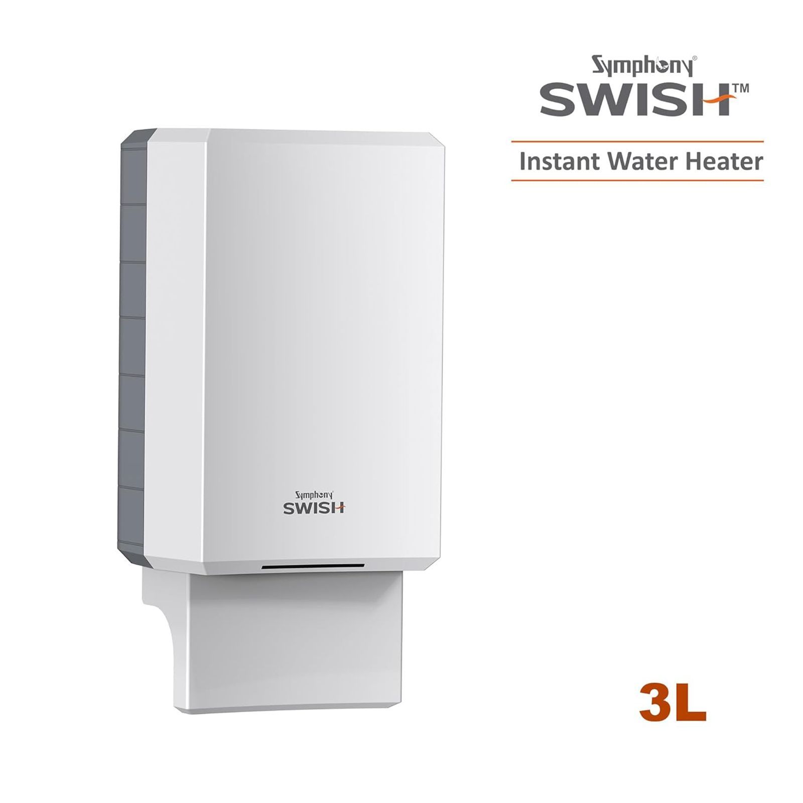 Symphony Swish 3 Litre Vertical Instant Geyser With Overheat Protection (White)_5