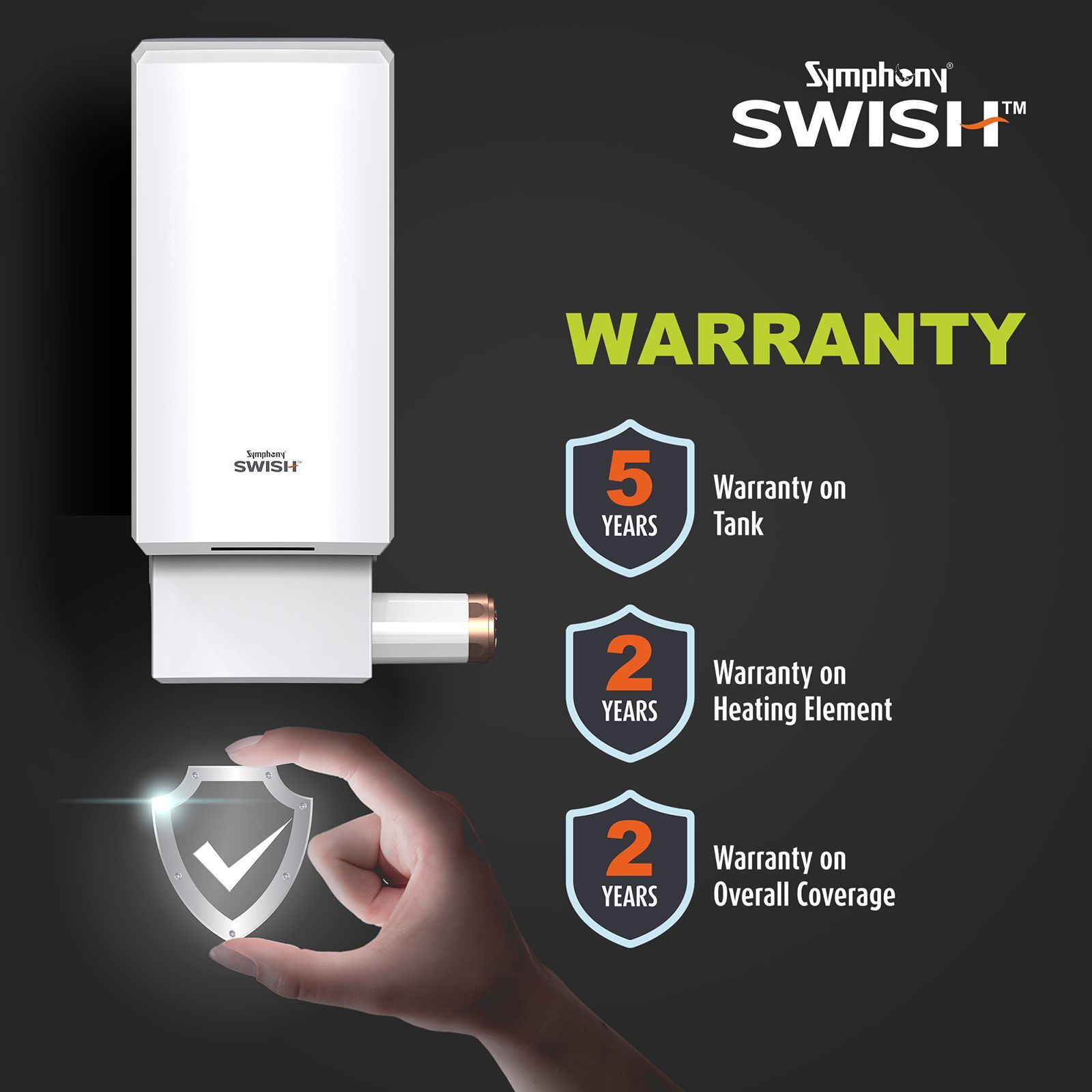 Symphony SWISH 5.9 Litre Vertical Instant Geyser with PUROPOD Cartridge Technology (White)_8