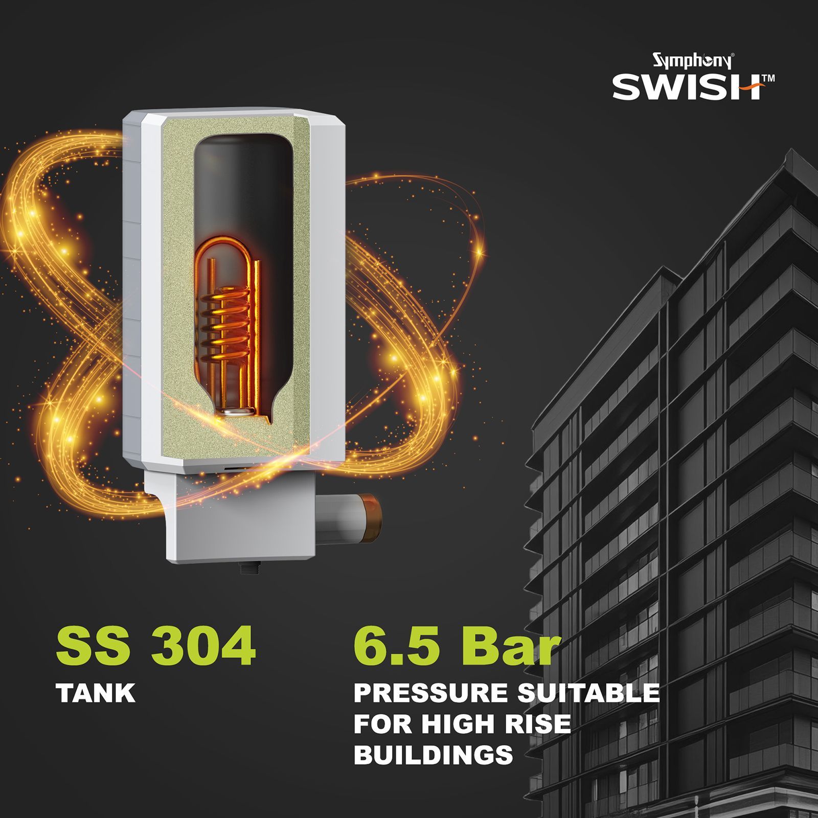 Symphony SWISH 5.9 Litre Vertical Instant Geyser with PUROPOD Cartridge Technology (White)_9