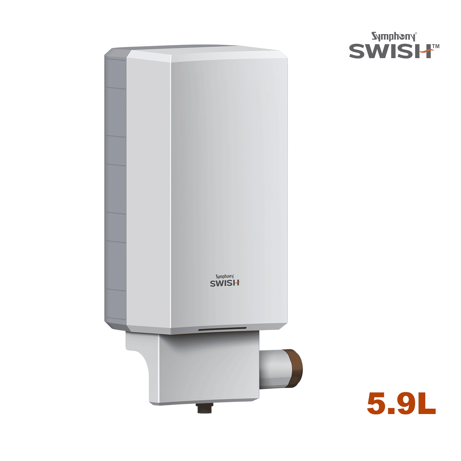 Symphony SWISH 5.9 Litre Vertical Instant Geyser with PUROPOD Cartridge Technology (White)_5
