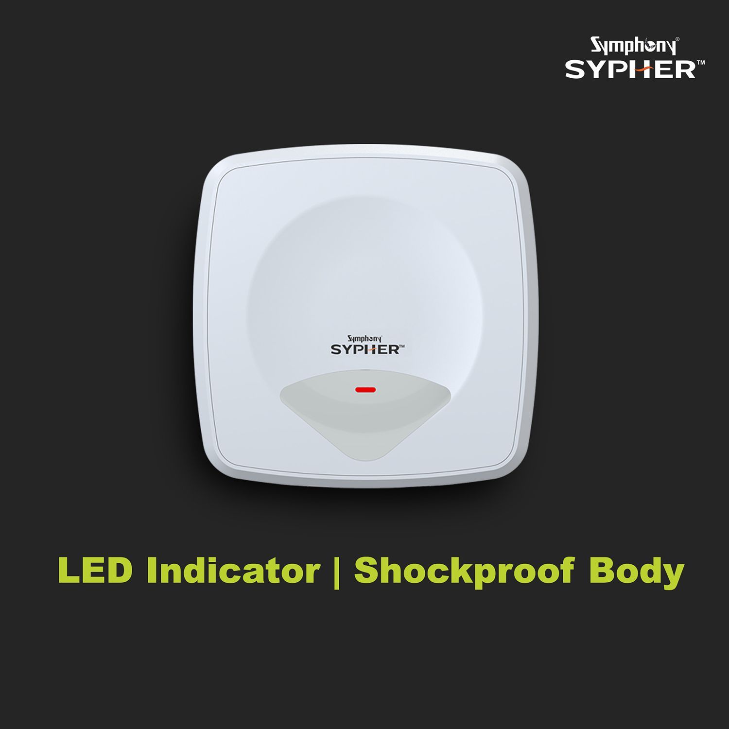 Symphony Sypher 25 Litre 5 Star Vertical Storage Geyser with Safety Valve (White)_3