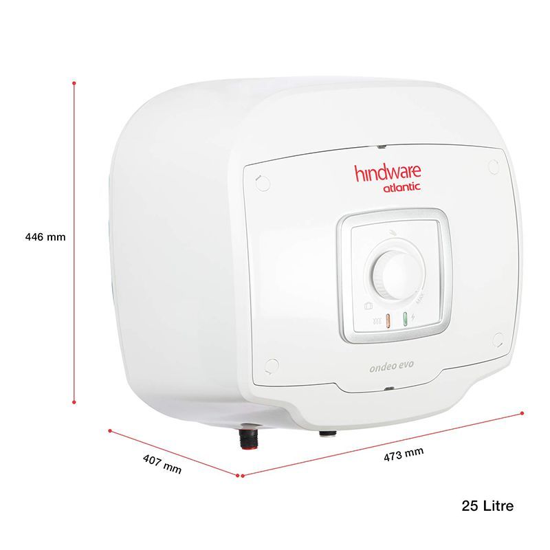 Hindware Atlantic Ondeo Evo 25 Litres 5 Star Storage Water Geyser (2500 Watts, SWH 25A-2D, White)_4