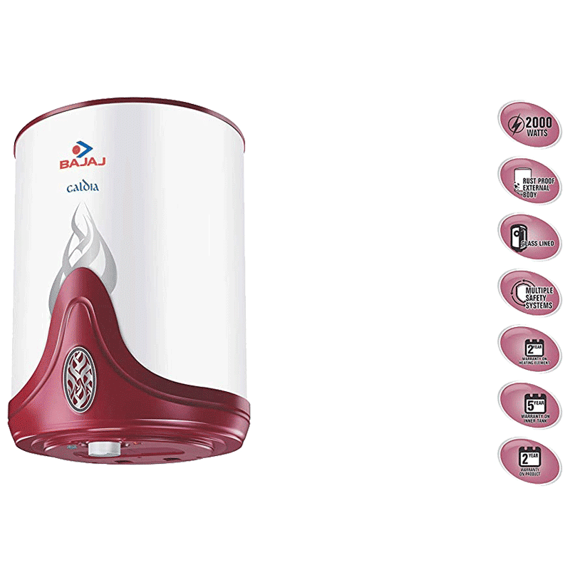 Bajaj Caldia 6 Litres 5 Star Vertical Storage Water Geyser with Copper Heating Element (White)_5