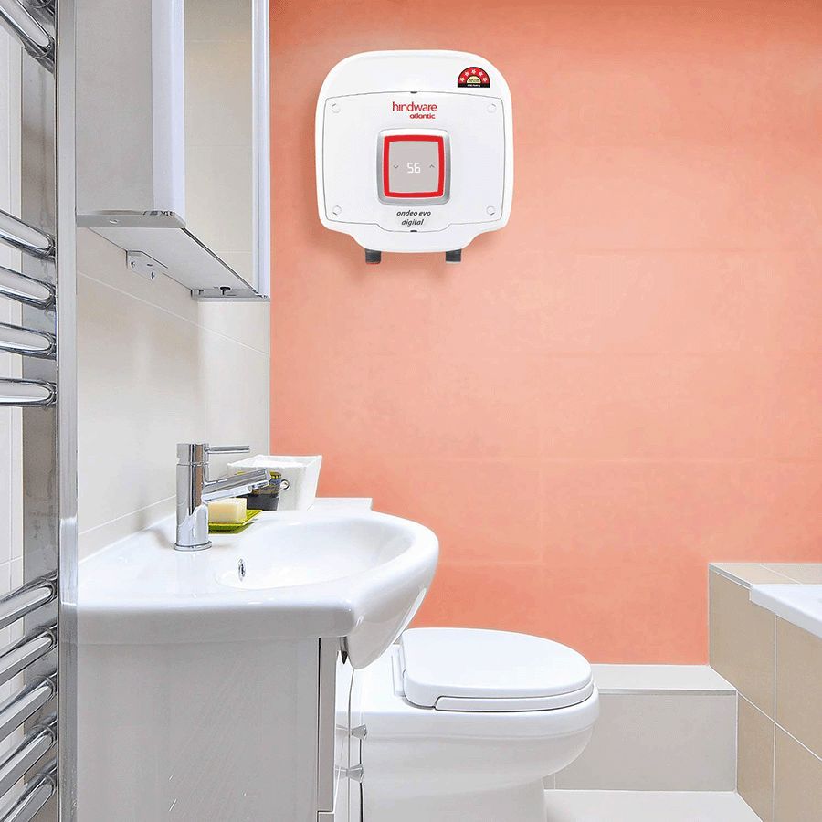 Hindware Atlantic Ondeo Evo Digital 15 Litres 5 Star Storage Water Geyser (2500 Watts, SWH 15A-2D, White)_5