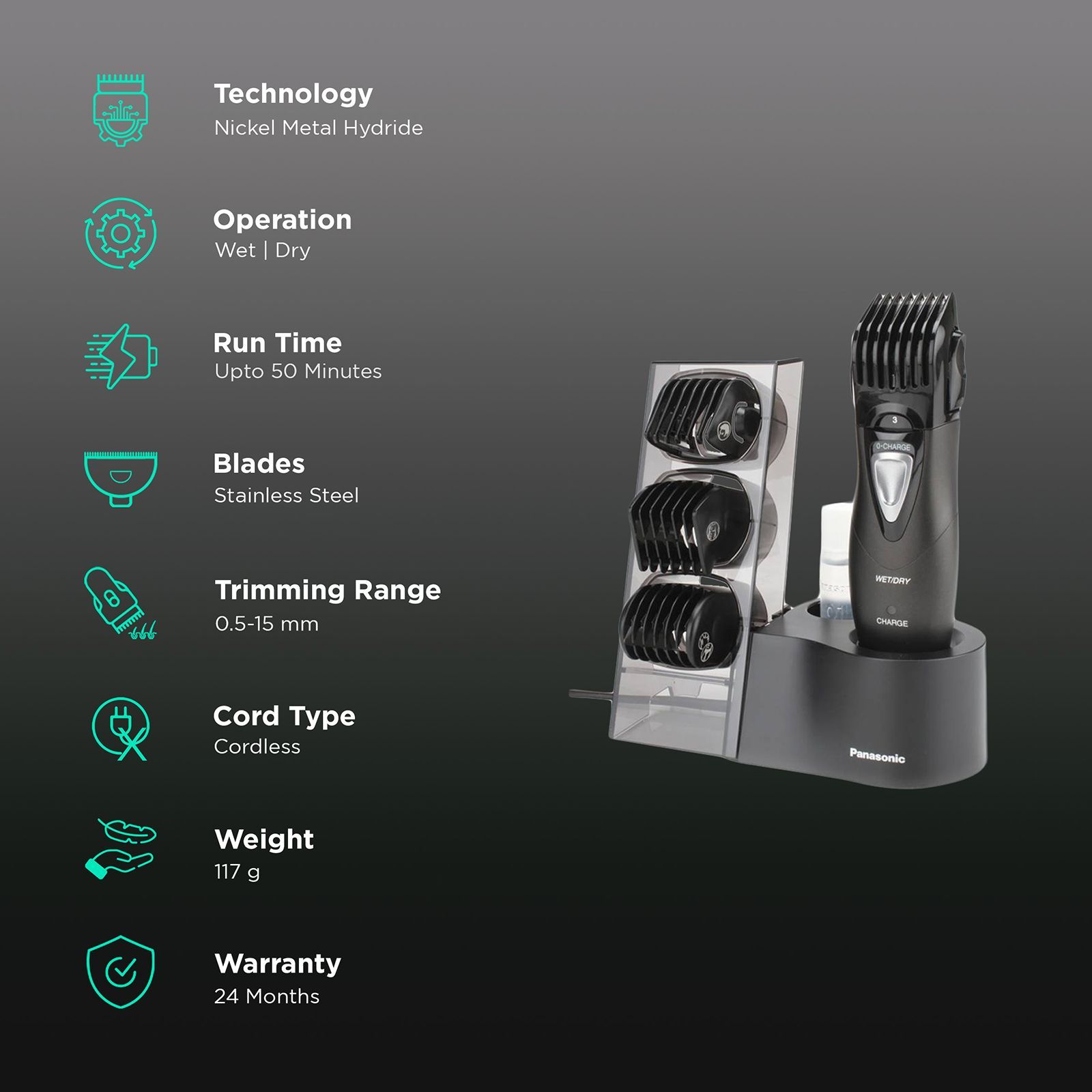 Panasonic ER-GY10 6-in-1 Rechargeable Cordless Grooming Kit for Hair, Beard, Body & Intimate Areas for Men (50mins Runtime, Japanese Blade Technology, Black) Panasonic ER-GY10 6-in-1 Rechargeable Cordless Grooming Kit for Hair, Beard, Body & Intimate Areas for Men (50mins Runtime, Japanese Blade Technology, Black)_2