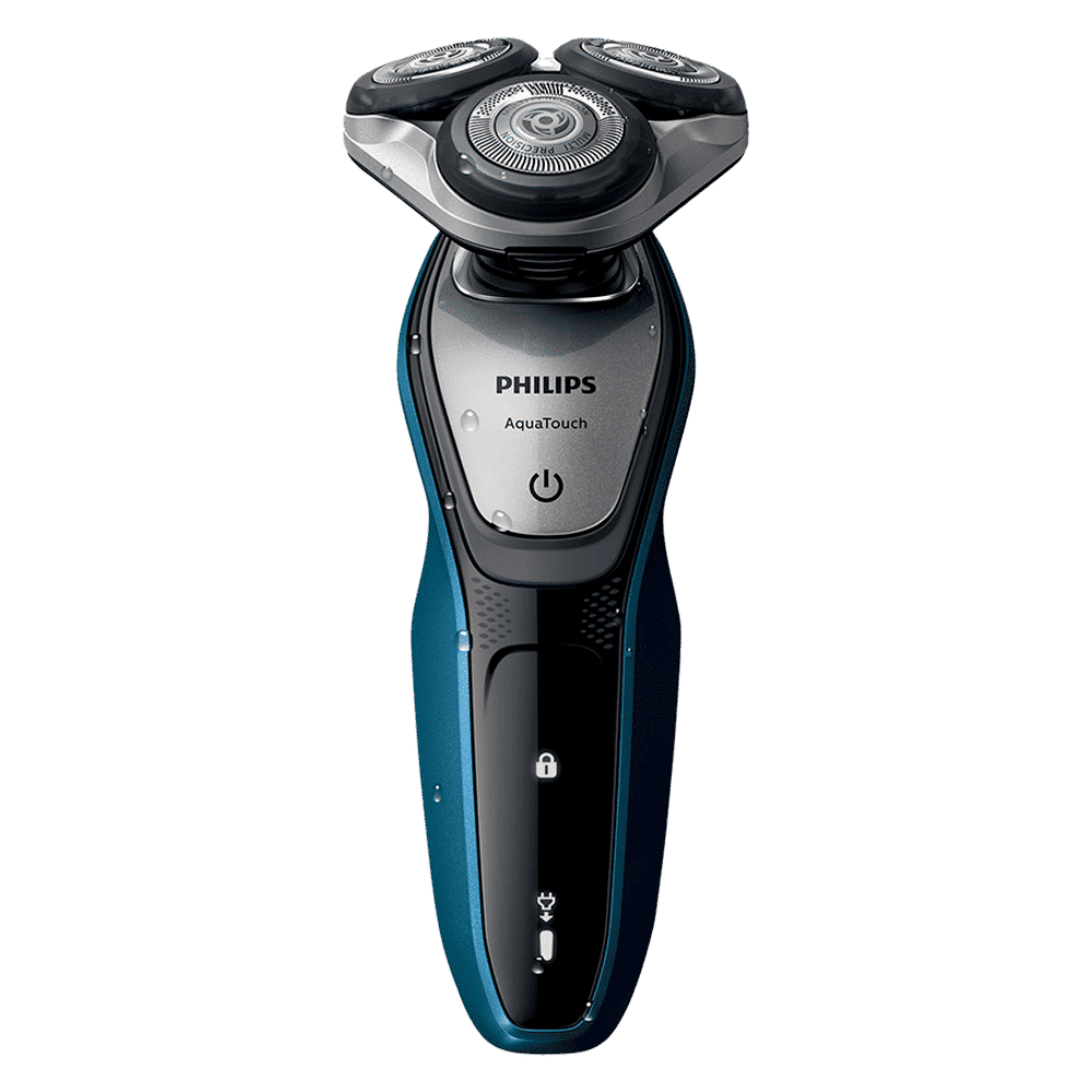 Philips AquaTouch Cordless Wet and Dry Shaver for Beard for Men (45Mins Runtime, Multiprecision Blade System, Neptune Blue and Charcoal Grey)_3