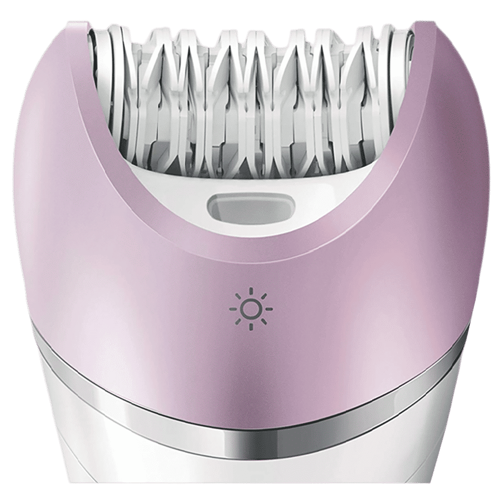PHILIPS Satinelle Advanced Wet and Dry Epilator for Face and Body with 5 Interchangeable Heads (Washable Heads, White)_4