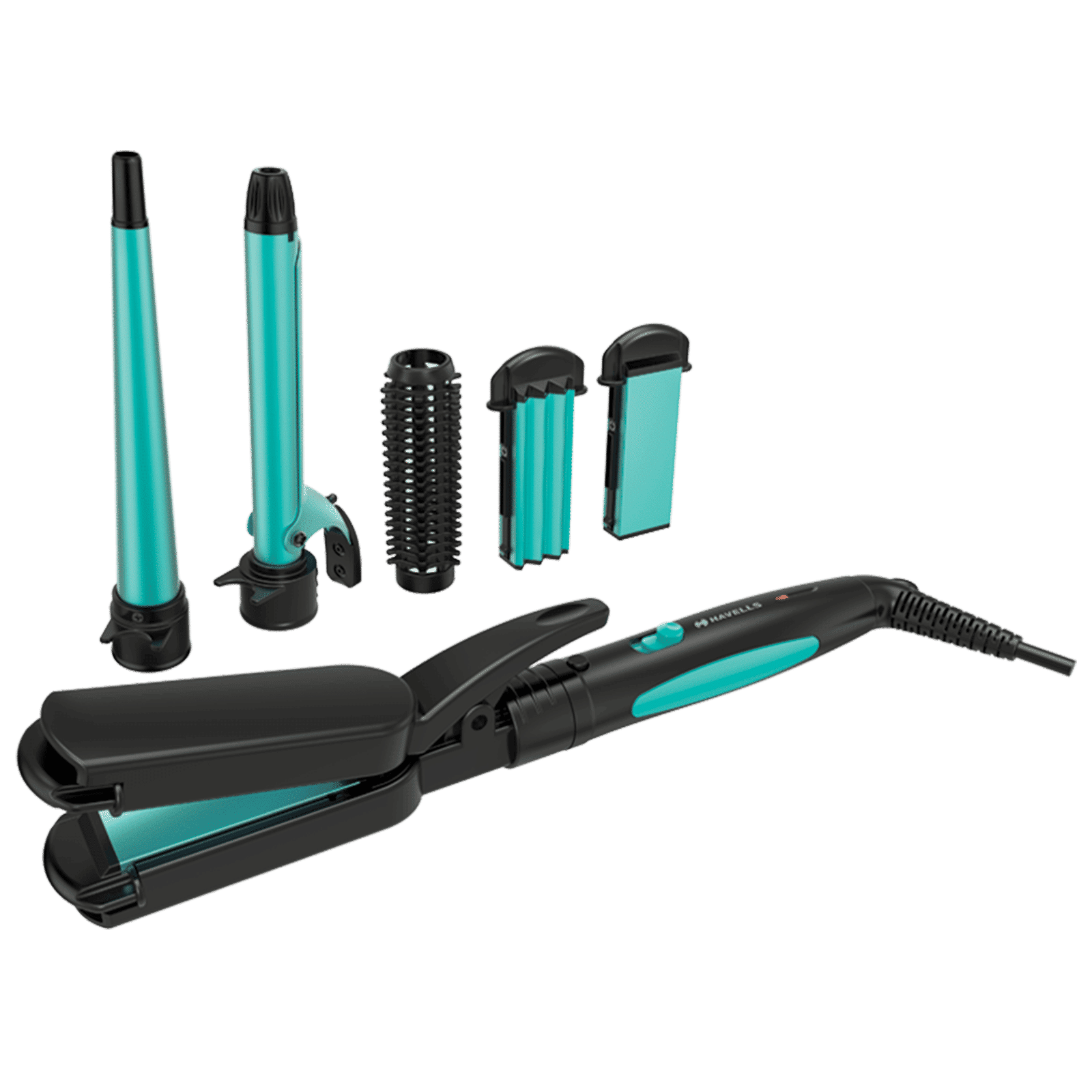 HAVELLS HC4045 5-in-1 Hair Styler with Ceramic Coating Technology (Cool Insulated Tip, Blue & Black)_1