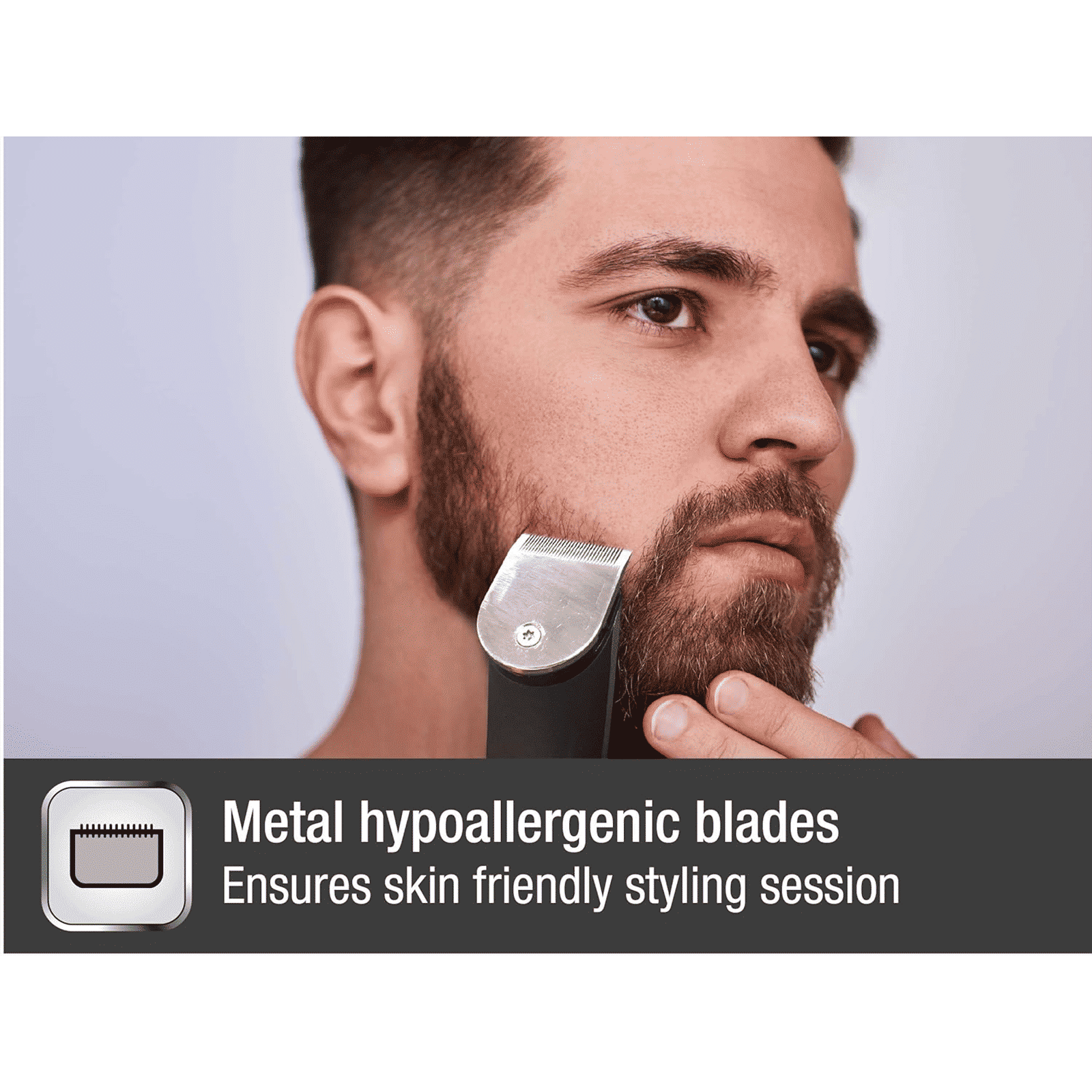 HAVELLS GS6451 4-in-1 Rechargeable Corded & Cordless Grooming Kit for Hair & Beard for Men (90min Runtime, Fast Charging, Brown)_9