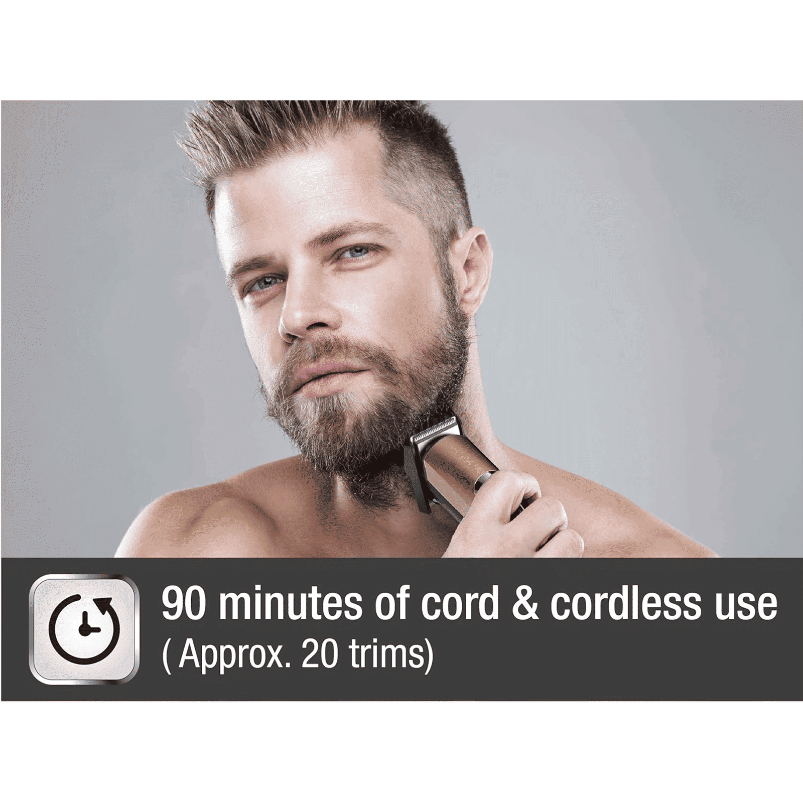 HAVELLS GS6451 4-in-1 Rechargeable Corded & Cordless Grooming Kit for Hair & Beard for Men (90min Runtime, Fast Charging, Brown)_10