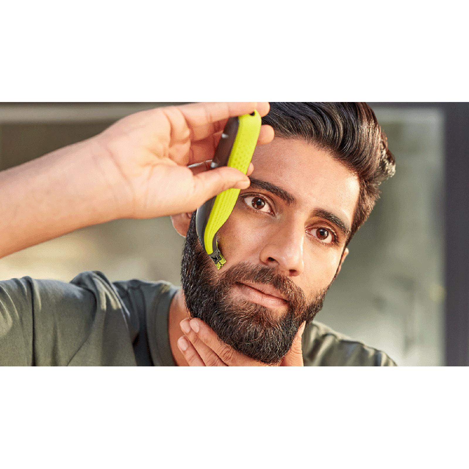 PHILIPS OneBlade Rechargeable Cordless Shaver for Face for Men (60min Runtime, Unique OneBlade Technology, Lime Green & Charcoal Grey)_6