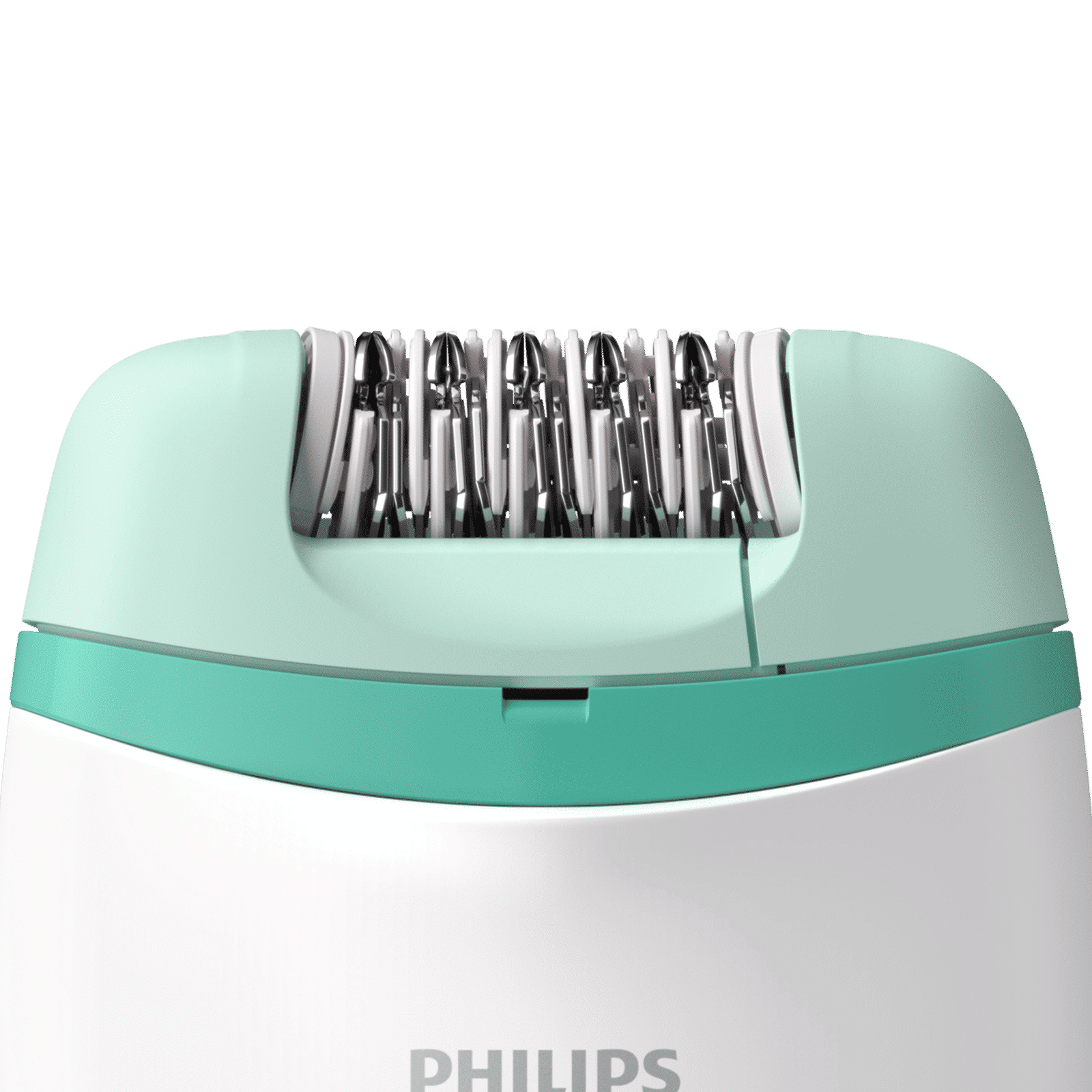PHILIPS Satinelle Essential Corded Wet & Dry Epilator for Arms, Legs & Intimate Areas with 2 Interchangeable Heads (Efficient Epilation System, White & Green) PHILIPS Satinelle Essential Corded Wet & Dry Epilator for Arms, Legs & Intimate Areas with 2 Interchangeable Heads (Efficient Epilation System, White & Green)_3