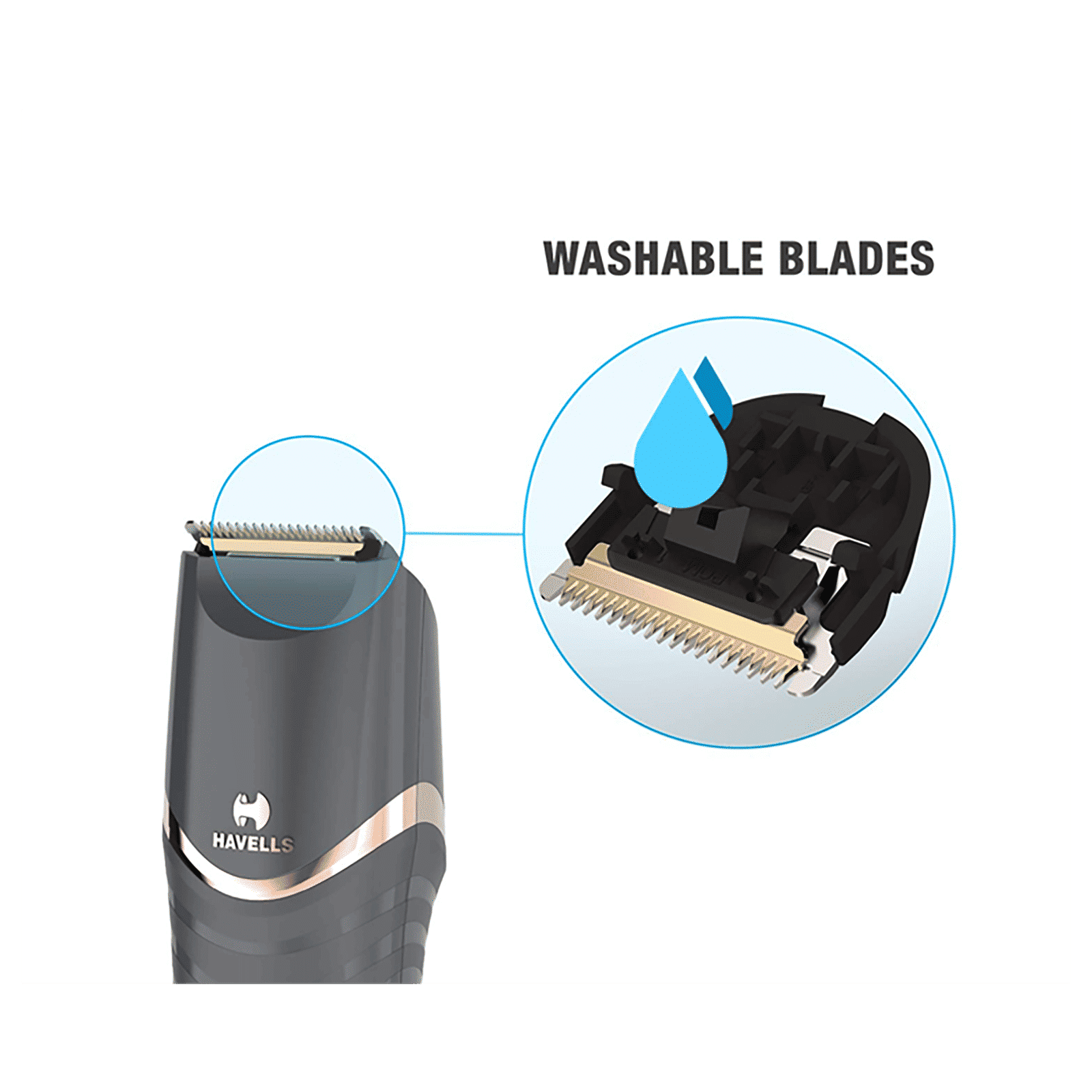 HAVELLS BT9010 Cordless Dry Trimmer for Beard with 20 Length Settings for Men (Nickel Metal Hydride Battery, Black)_11