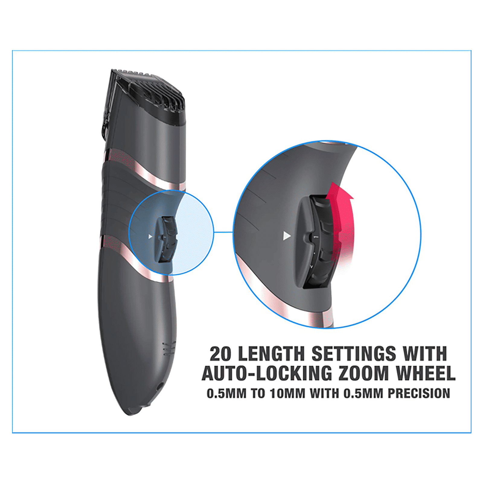 HAVELLS BT9010 Cordless Dry Trimmer for Beard with 20 Length Settings for Men (Nickel Metal Hydride Battery, Black)_10