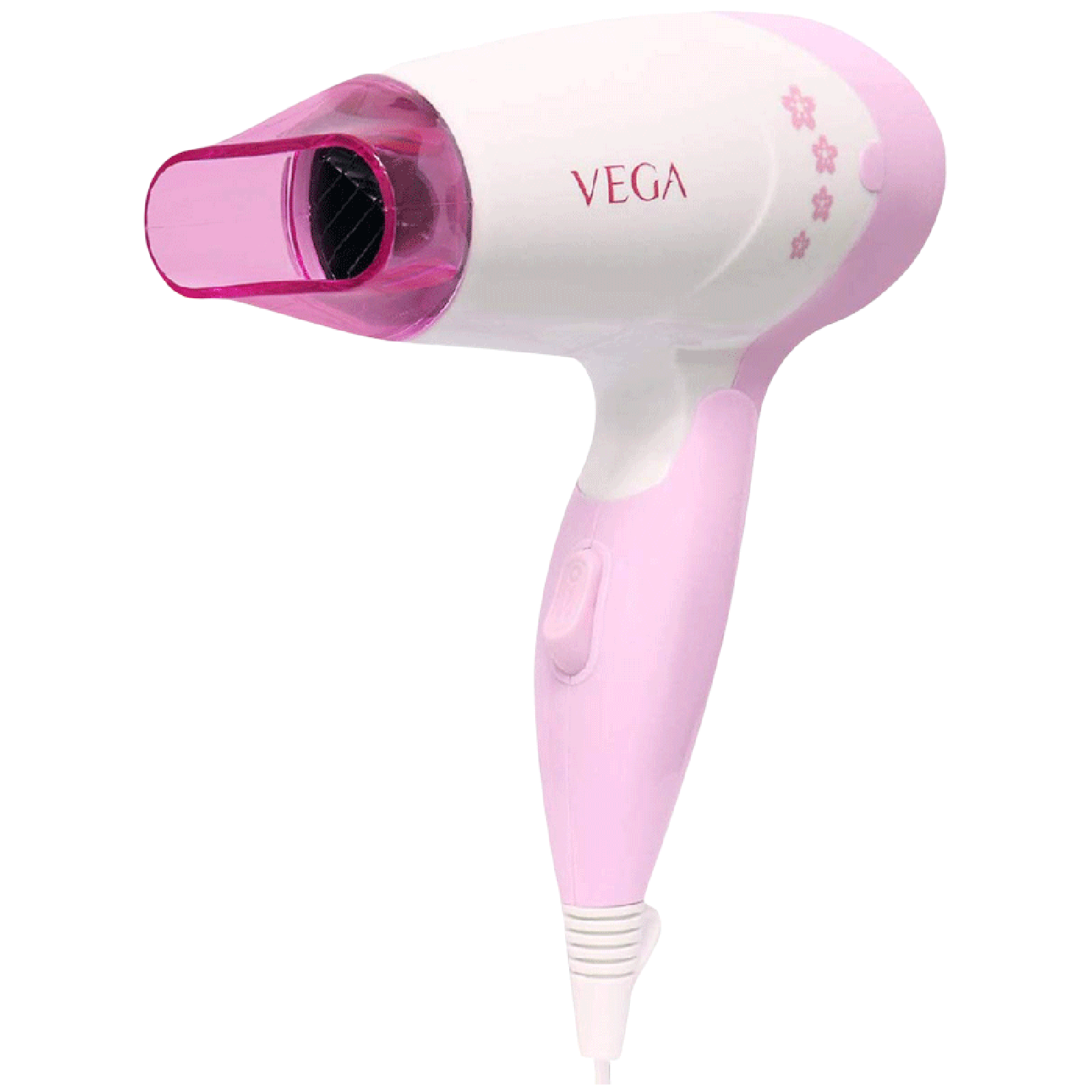 VEGA Insta Glam Hair Dryer with 2 Heat Settings (Overheat Protection, White & Pink)_1