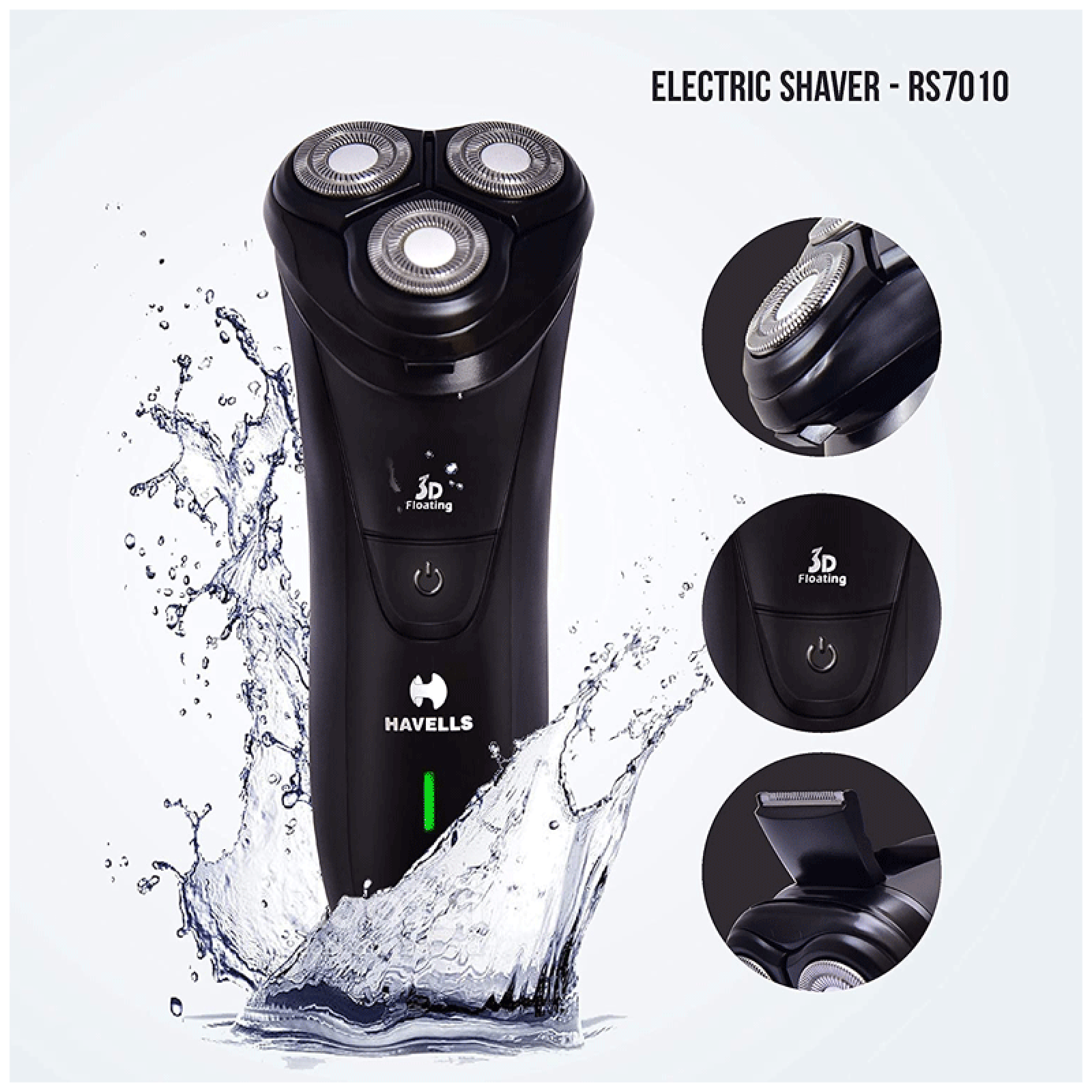 HAVELLS RS7010 Rechargeable Corded & Cordless Shaver for Beard & Moustache for Men (45mins Runtime, Built-in Pop Up Trimmer, Black)_13