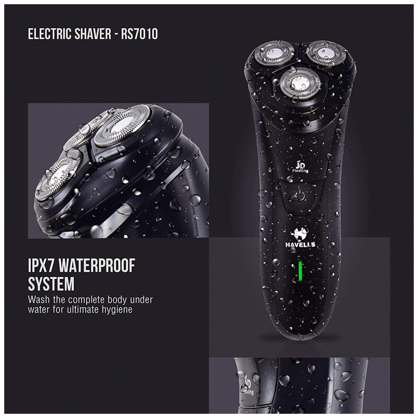 HAVELLS RS7010 Rechargeable Corded & Cordless Shaver for Beard & Moustache for Men (45mins Runtime, Built-in Pop Up Trimmer, Black)_15