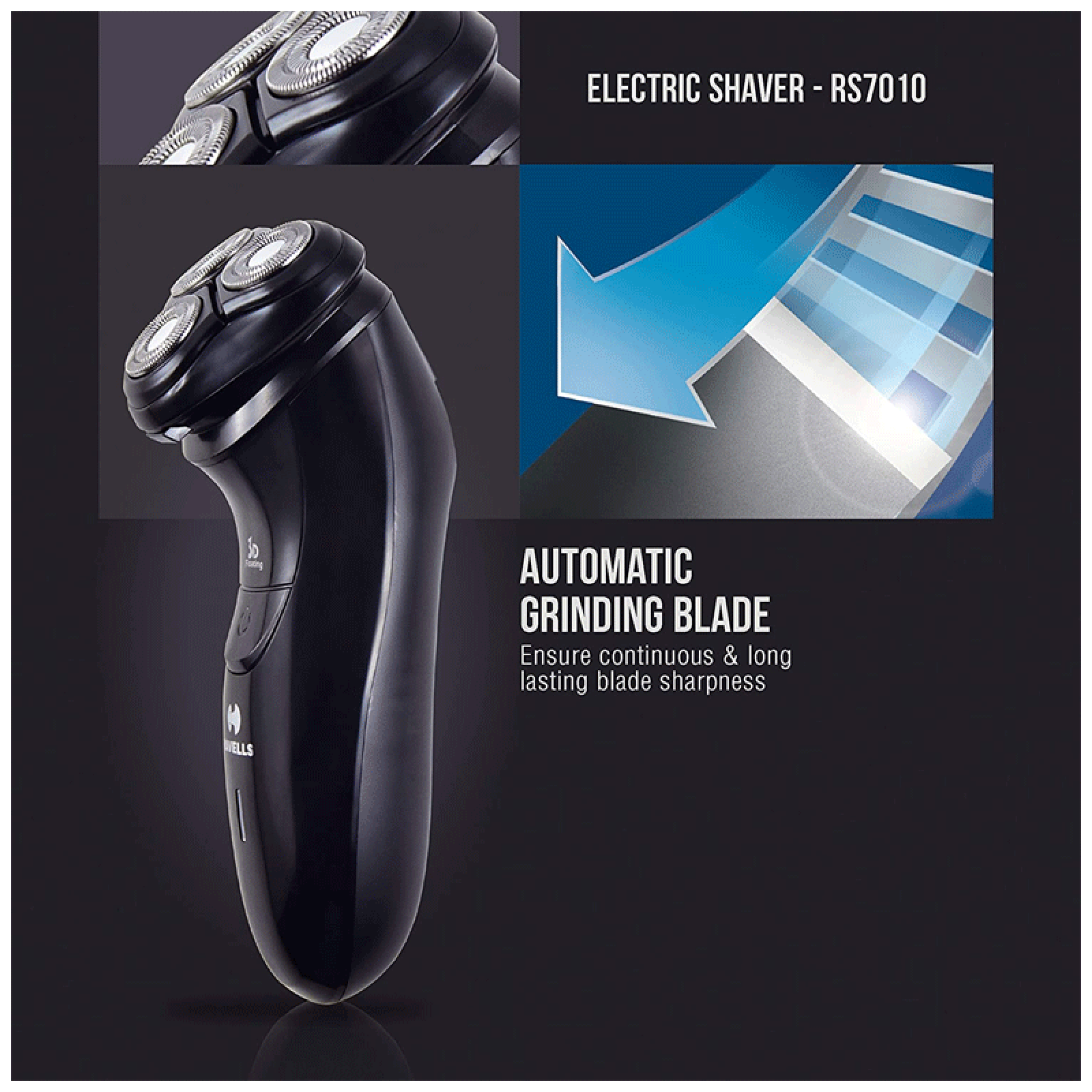 HAVELLS RS7010 Rechargeable Corded & Cordless Shaver for Beard & Moustache for Men (45mins Runtime, Built-in Pop Up Trimmer, Black)_9