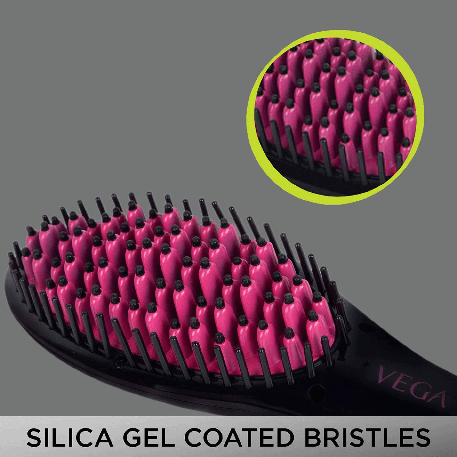 VEGA X-Glam Hair Straightening Brush with Anti-Frizz Technology (Black)_6