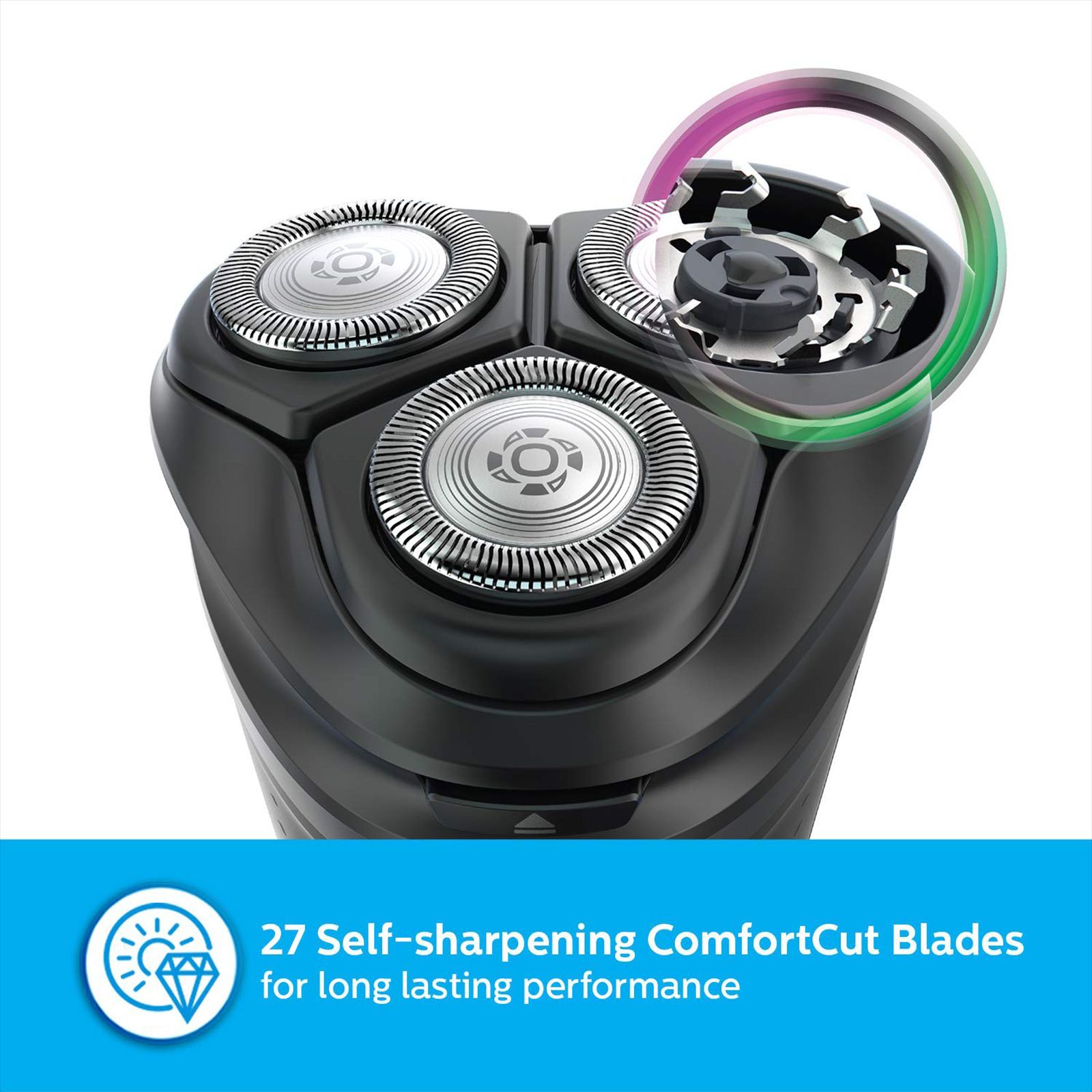 PHILIPS Series 1000 Rechargeable Cordless Shaver for Face for Men (40min Runtime, ComfortCut Blade System, Blue Malibu)_12