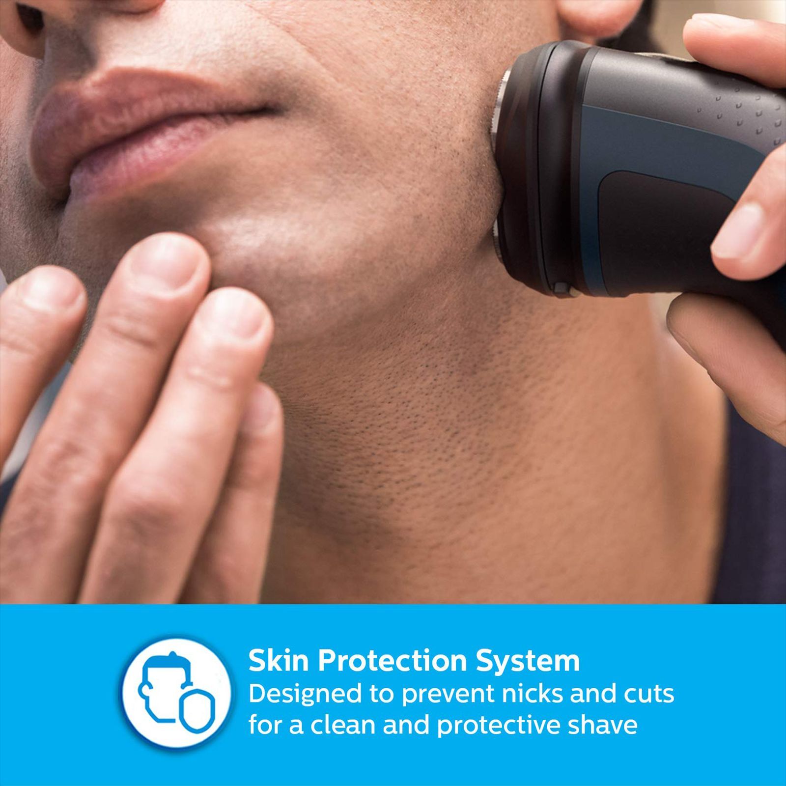 PHILIPS Series 1000 Rechargeable Cordless Shaver for Face for Men (40min Runtime, ComfortCut Blade System, Blue Malibu)_13