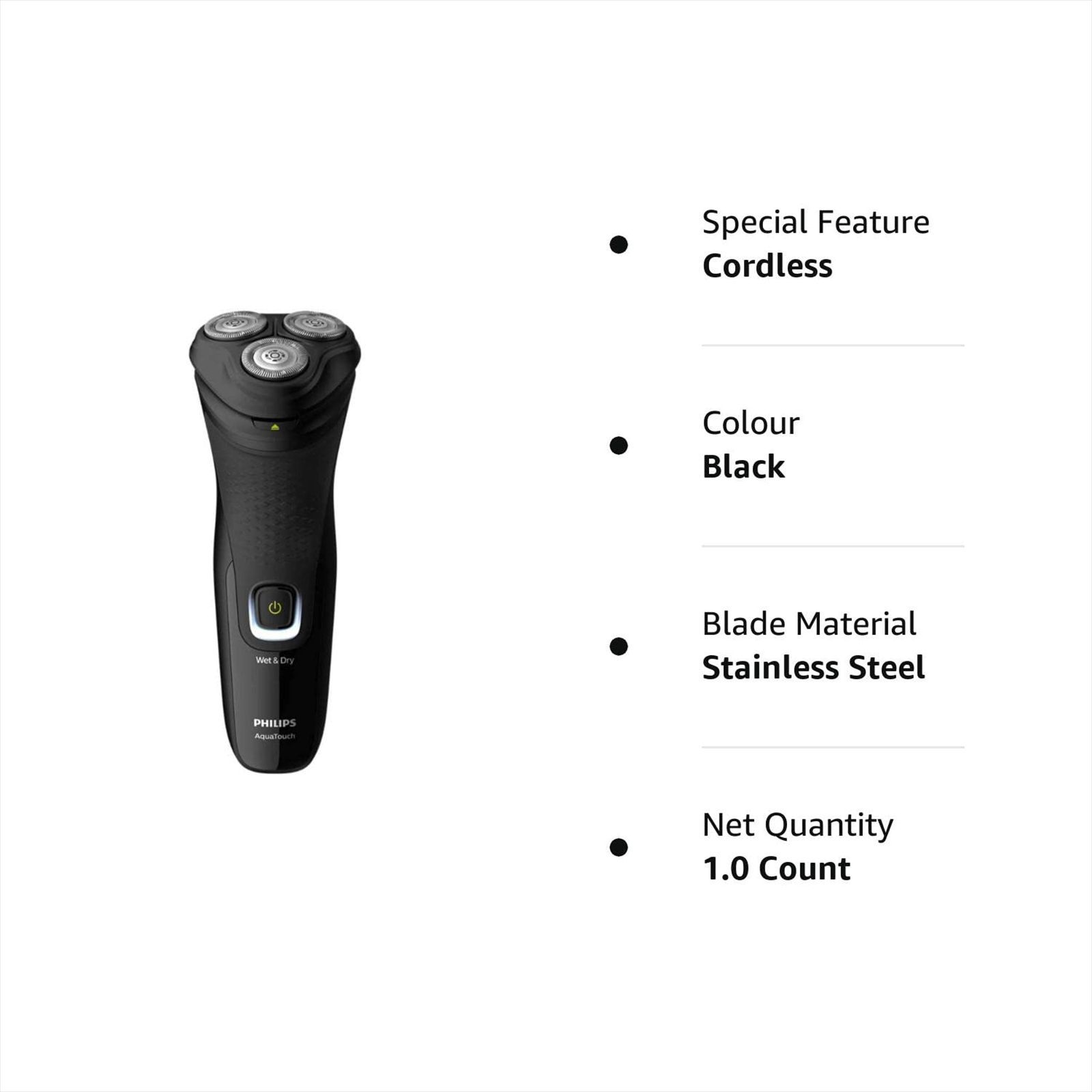 PHILIPS Series 1000 Rechargeable Cordless Shaver for Face for Men (40min Runtime, ComfortCut Blade System, Deep Black)_10