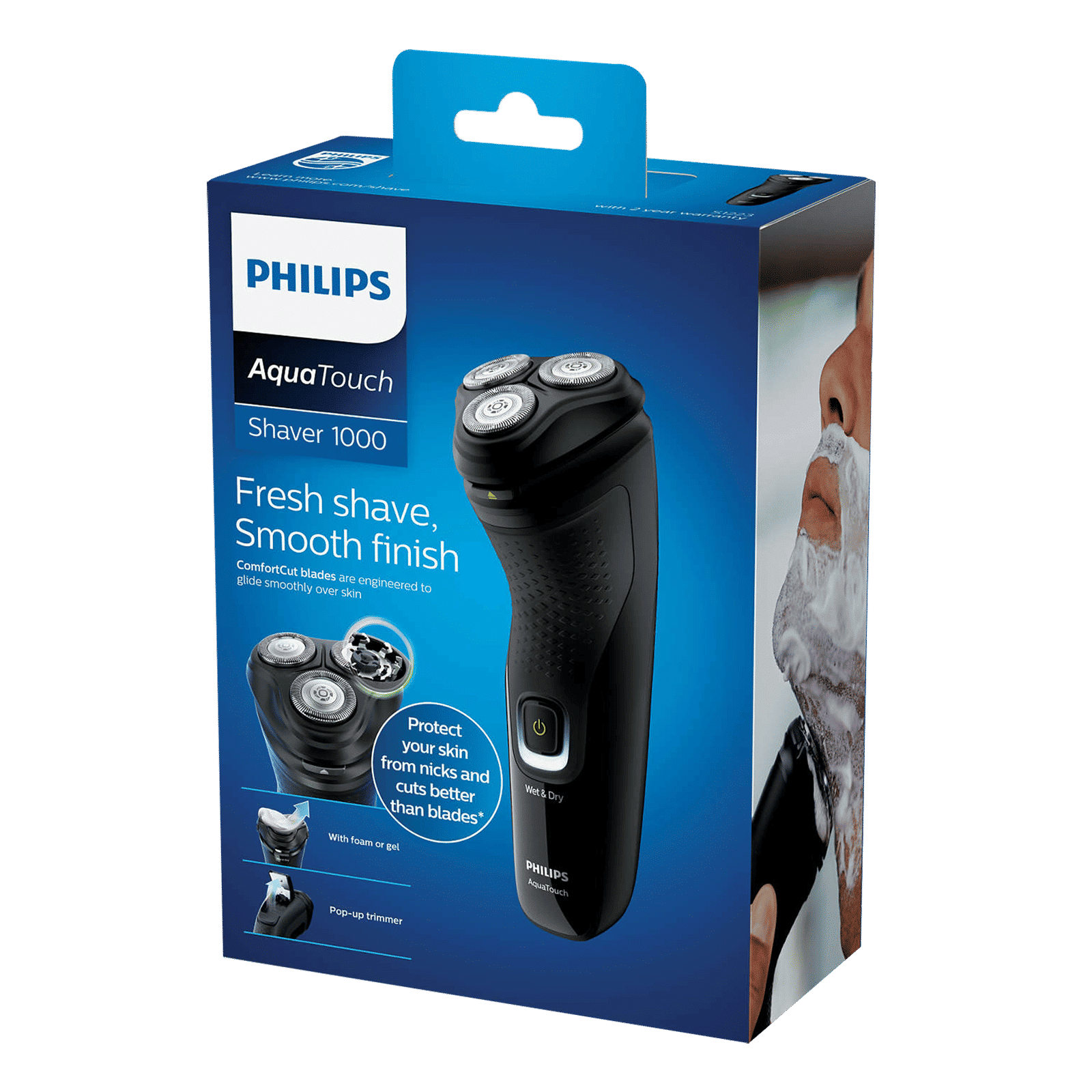 PHILIPS Series 1000 Rechargeable Cordless Shaver for Face for Men (40min Runtime, ComfortCut Blade System, Deep Black)_13
