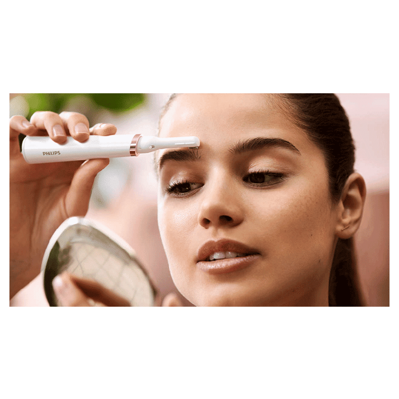 PHILIPS Touch-up Cordless Dry Trimmer for Eyebrow & Facial Hair with 2 Length Settings for Women (60mins Runtime, Precise Face Attachment, Ceramic Pearl White)_4