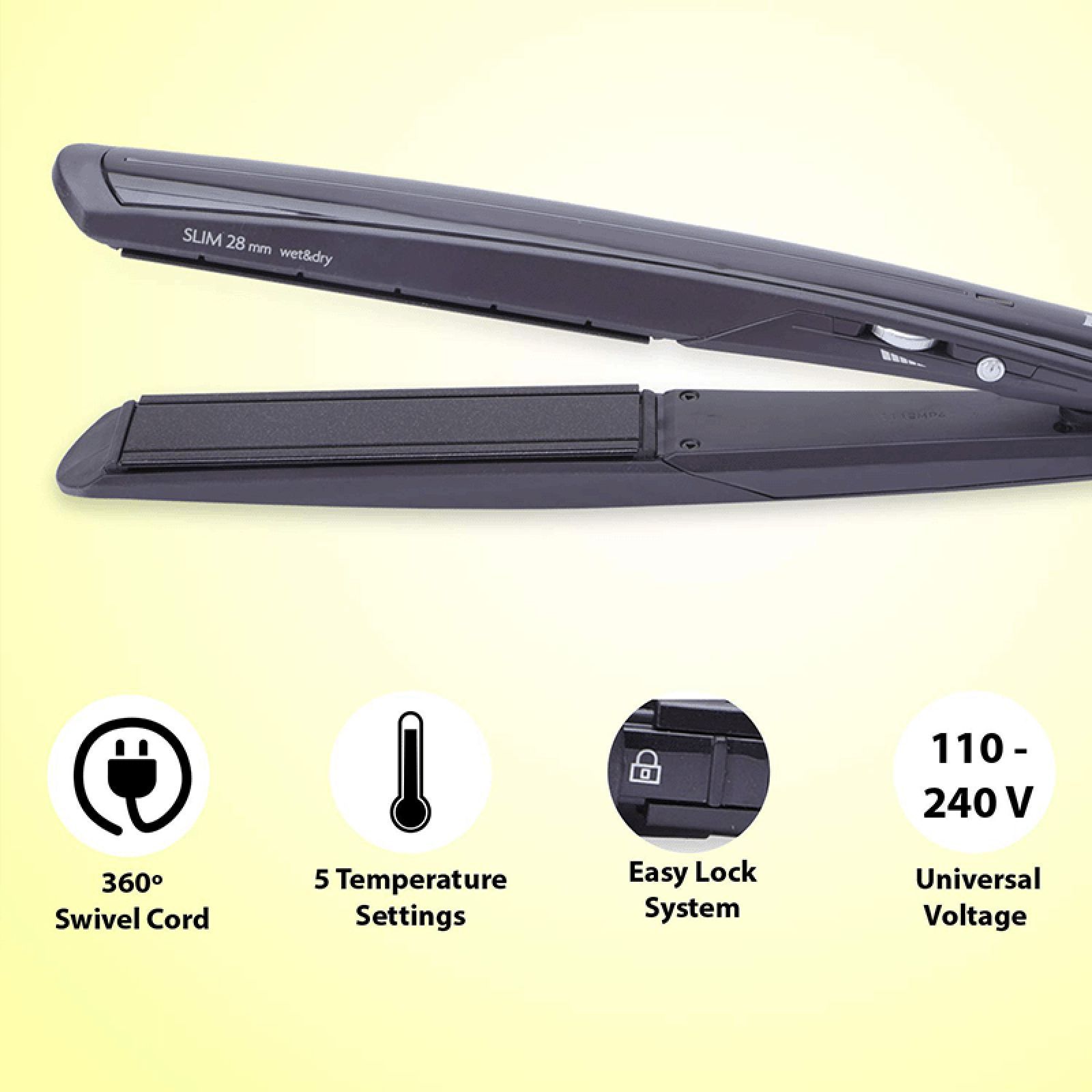 BaByliss Hair Straightener with Advanced Heating Technology (Diamond Ceramic Plate, Black)_8