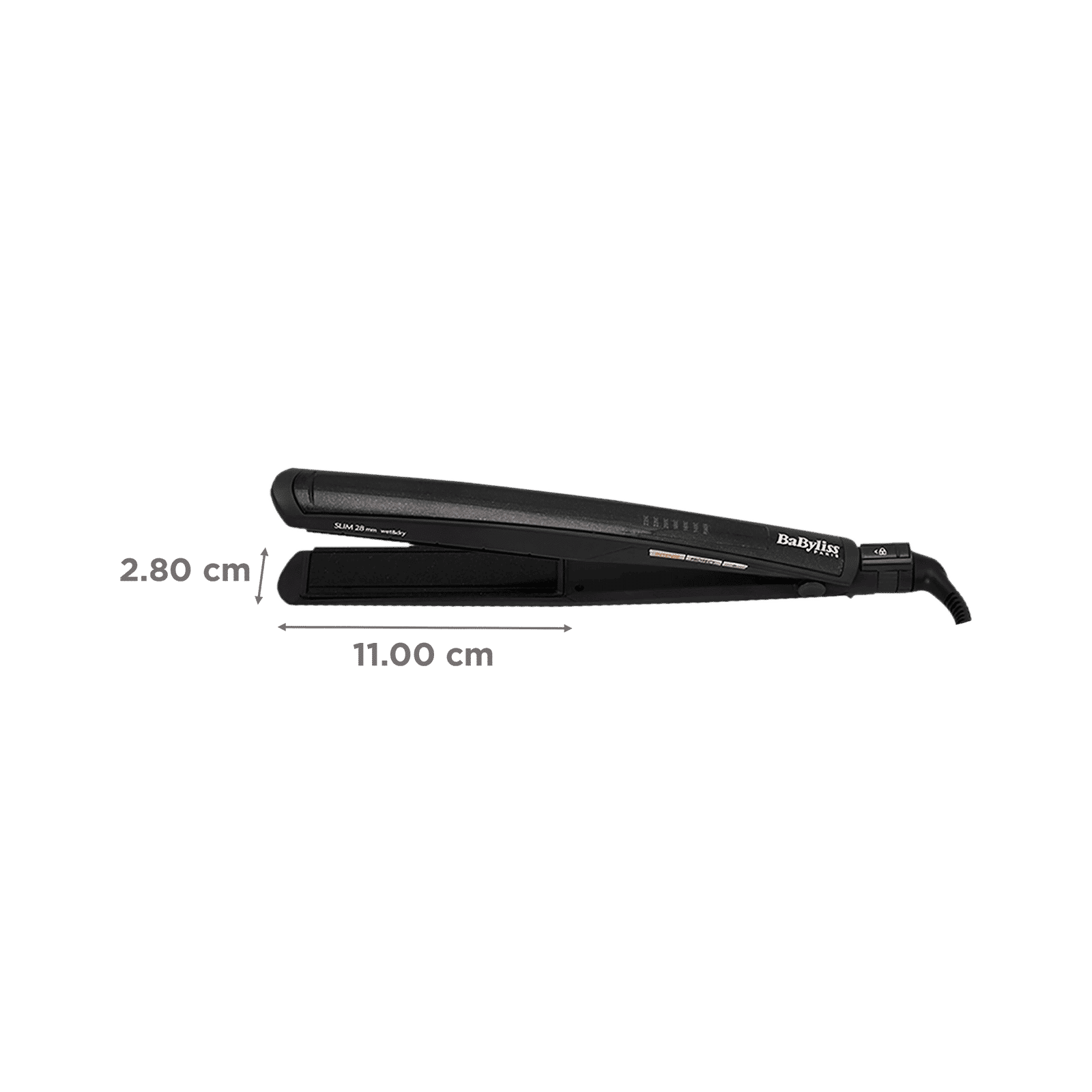BaByliss Pro200 Hair Straightener with LED Display (Diamond Ceramic Plate, Black)_2