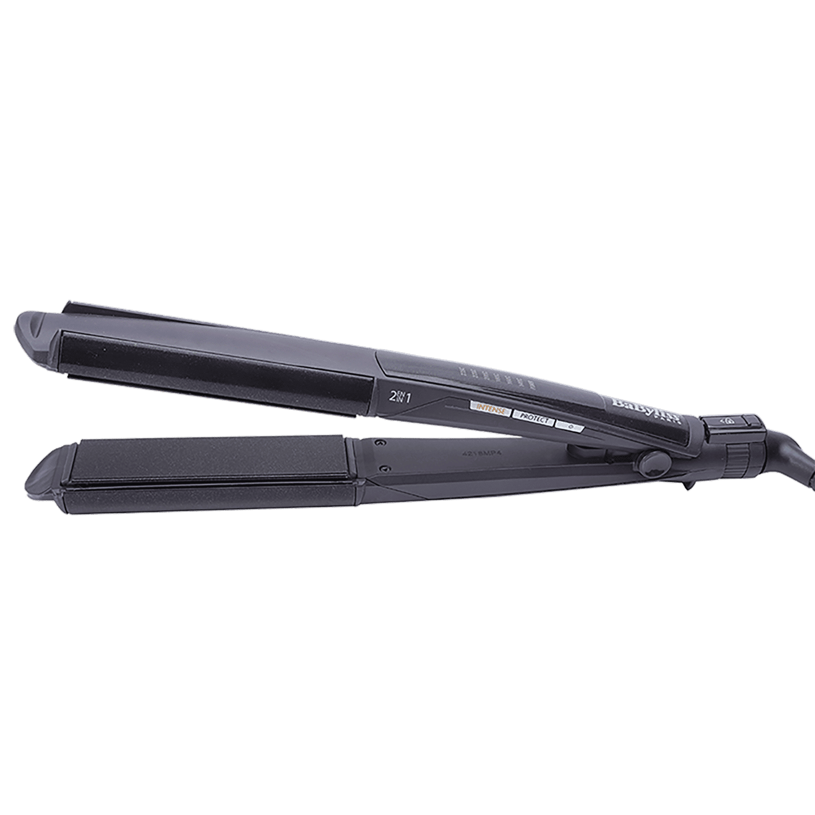 BaByliss 2-in-1 Hair Straightener & Curler with I-curl Function (Diamond Ceramic Plate, Black)_1