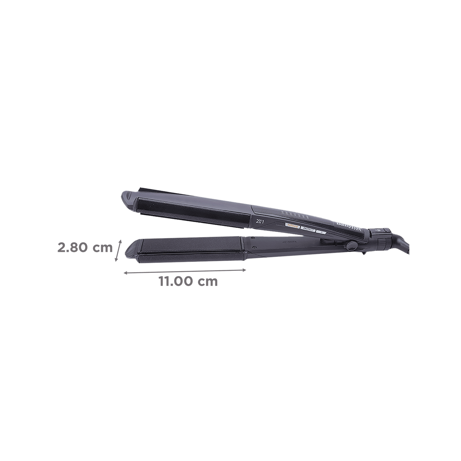 BaByliss 2-in-1 Hair Straightener & Curler with I-curl Function (Diamond Ceramic Plate, Black)_2