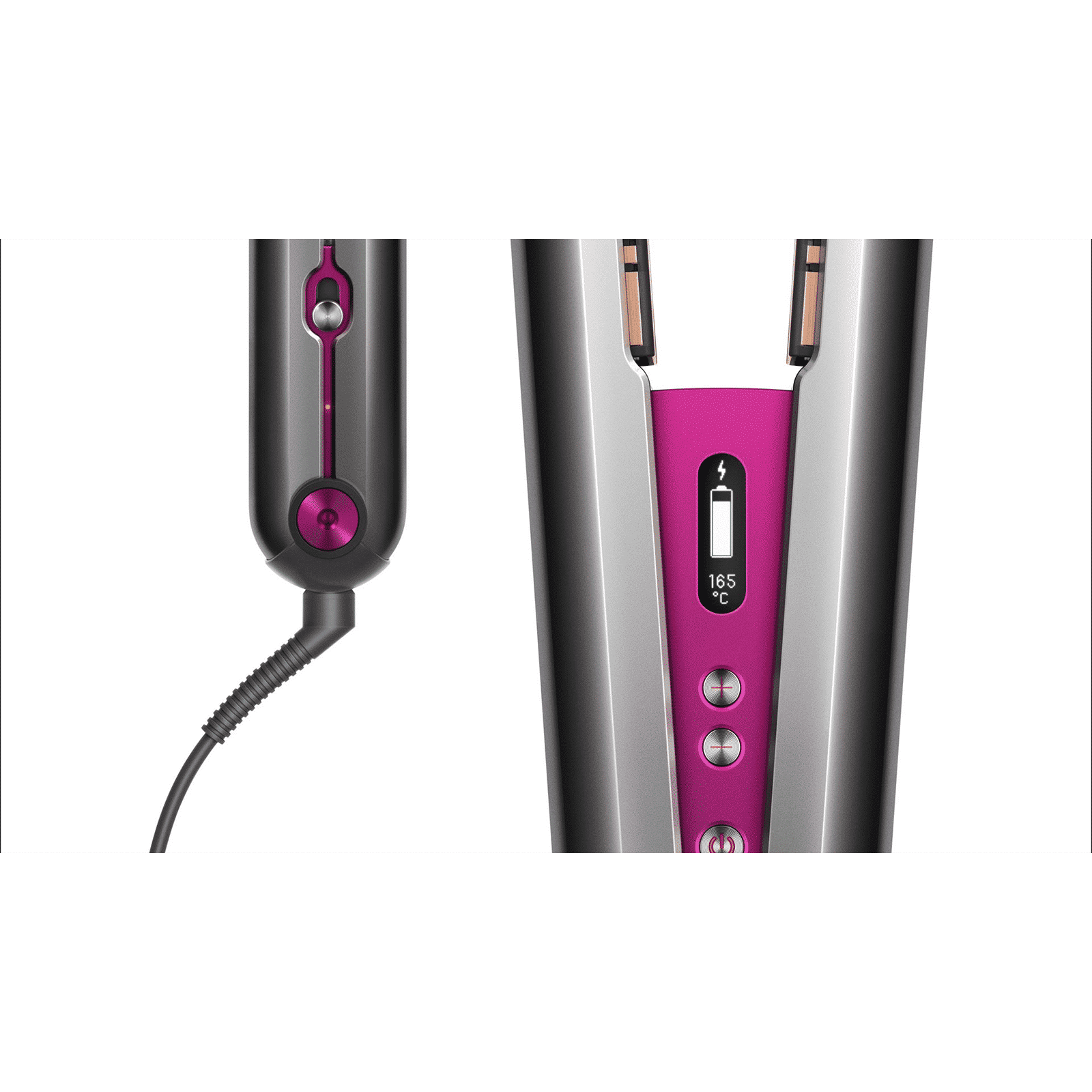 dyson Corrale Rechargeable Hair Straightener with Intelligent Heat Control (Flexing Copper Plates, Black Nickel & Fuchsia)_12