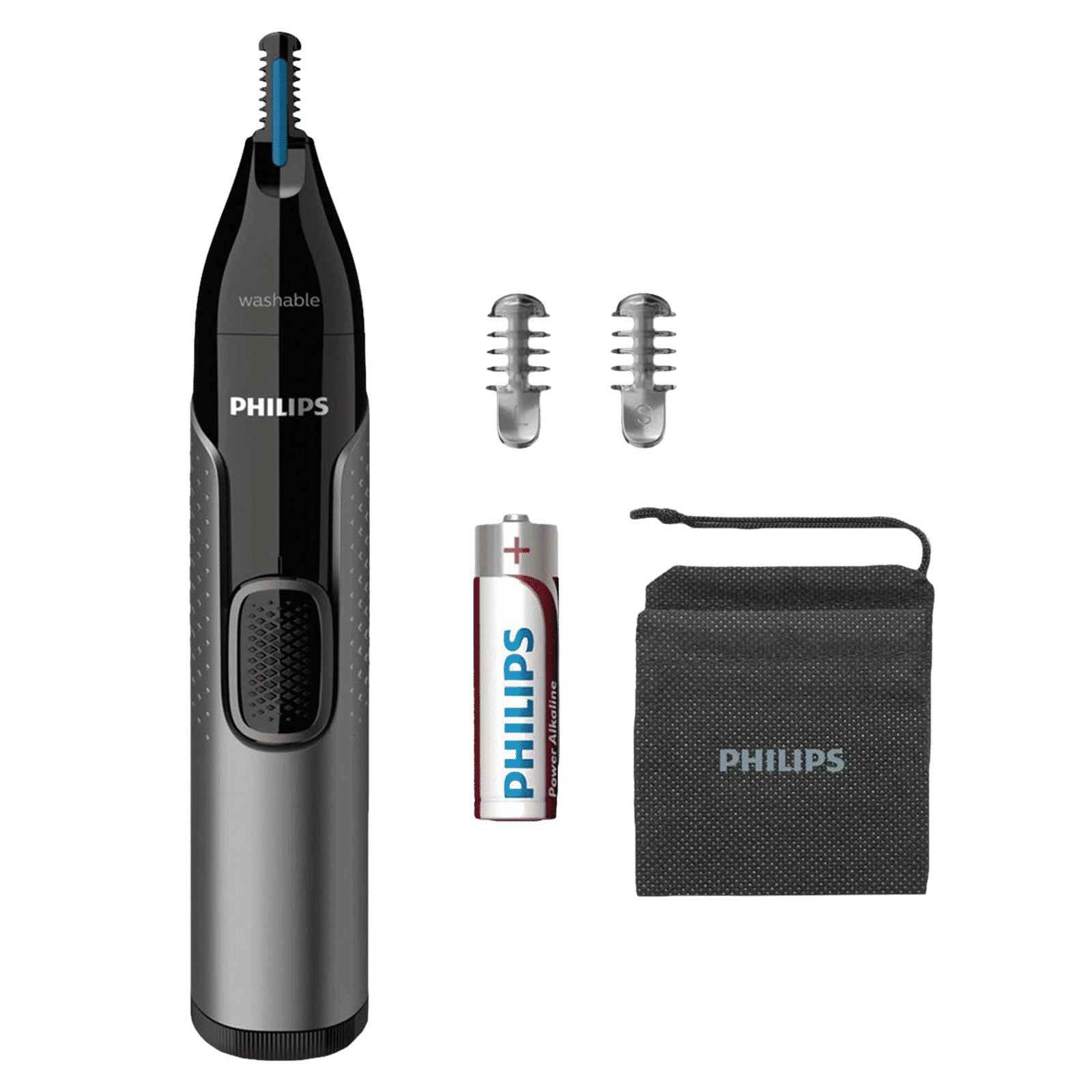 PHILIPS Series 3000 Rechargeable Cordless Wet & Dry Trimmer for Nose, Ear & Eyebrow for Men & Women (PrecisionTrim Technology, Grey)_10