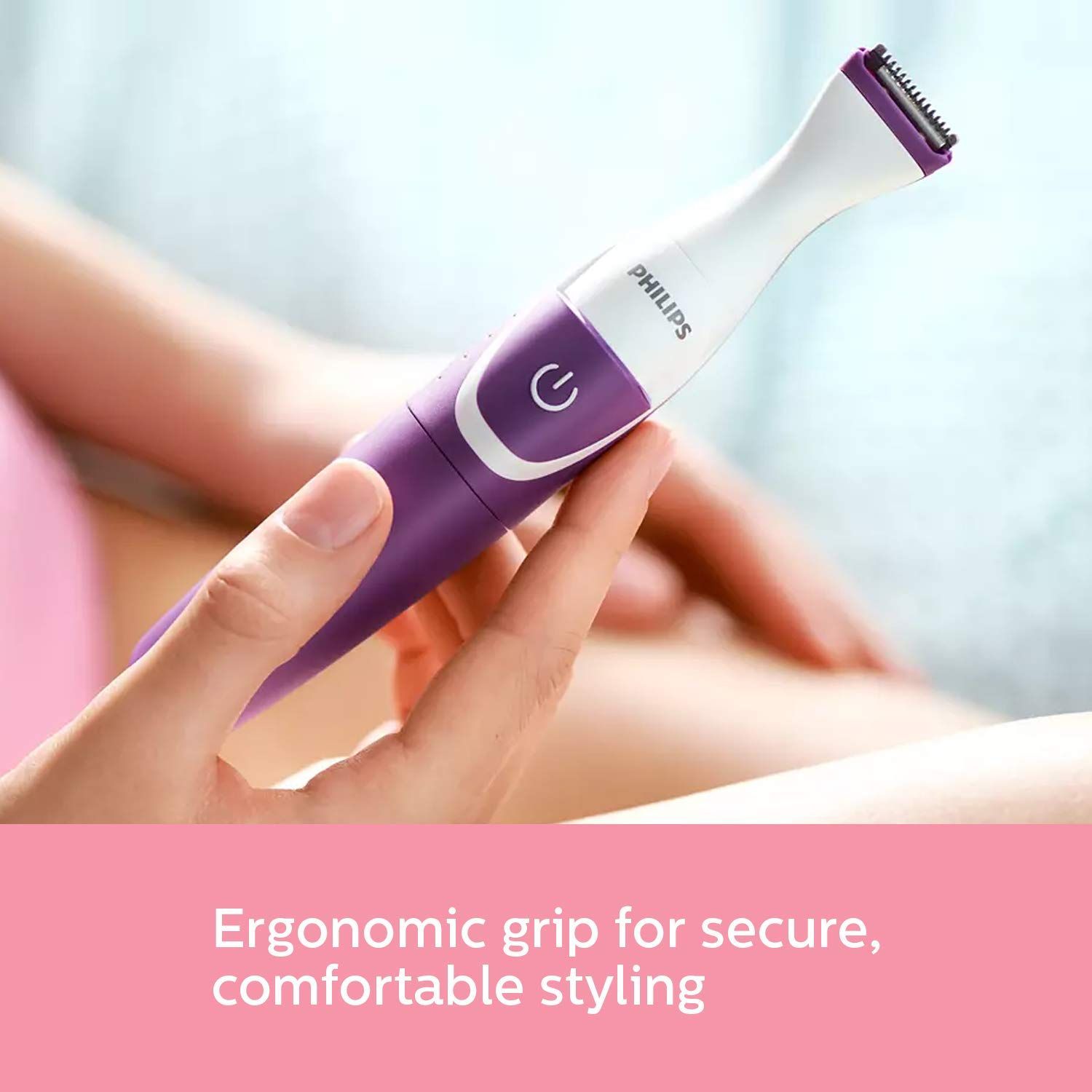 PHILIPS Essential Cordless Wet & Dry Trimmer for Intimate Area with 3 Length Settings for Women (180mins Runtime, Ergonomic Grip, Purple)_7