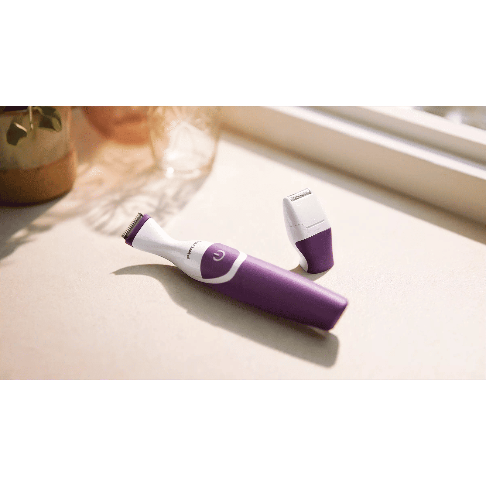 PHILIPS Essential Cordless Wet & Dry Trimmer for Intimate Area with 3 Length Settings for Women (180mins Runtime, Ergonomic Grip, Purple)_4
