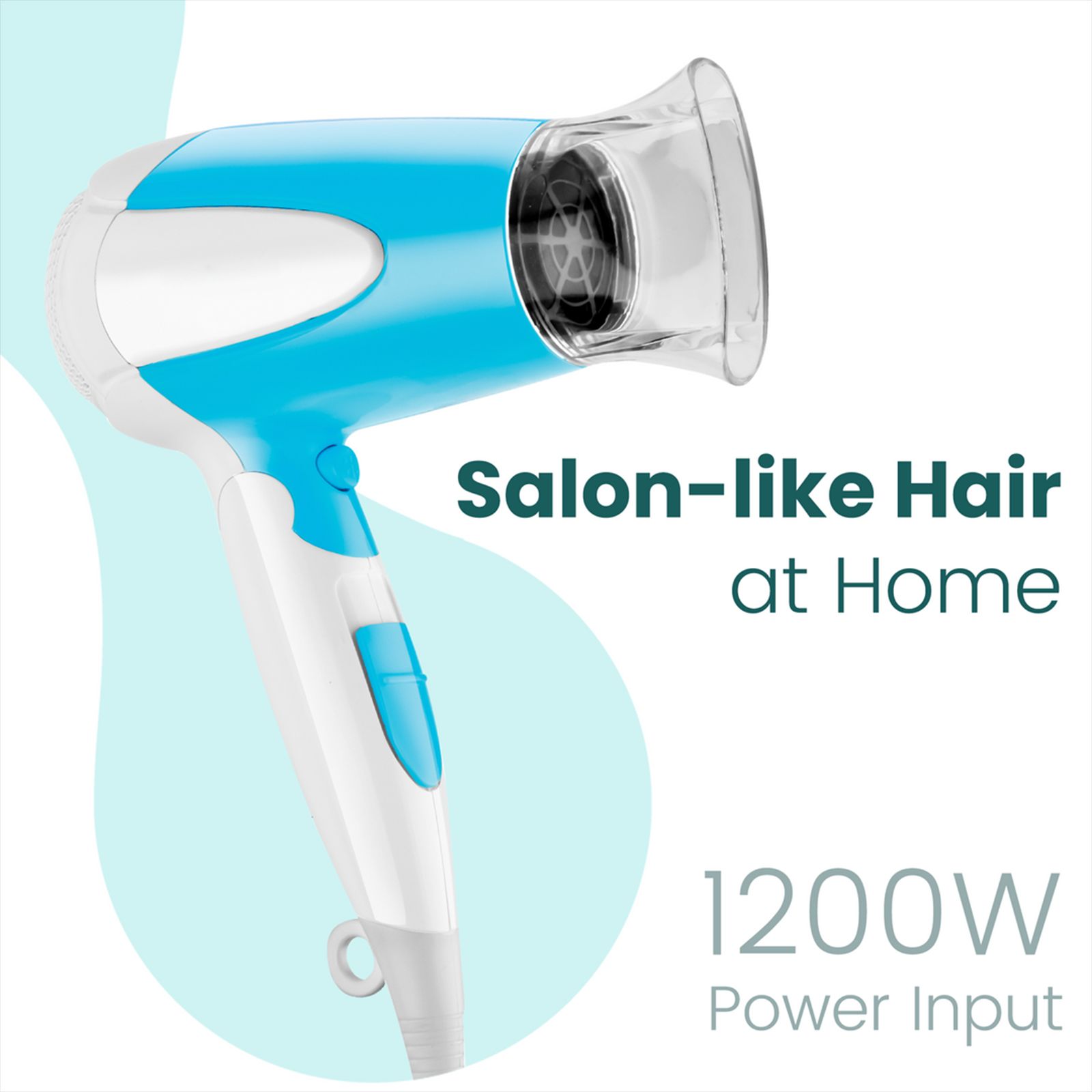 ambrane AHD-11 Hair Dryer with 2 Heat Settings & Cool Air Function (Overheat Protection, White & Blue) ambrane AHD-11 Hair Dryer with 2 Heat Settings & Cool Air Function (Overheat Protection, White & Blue)_12