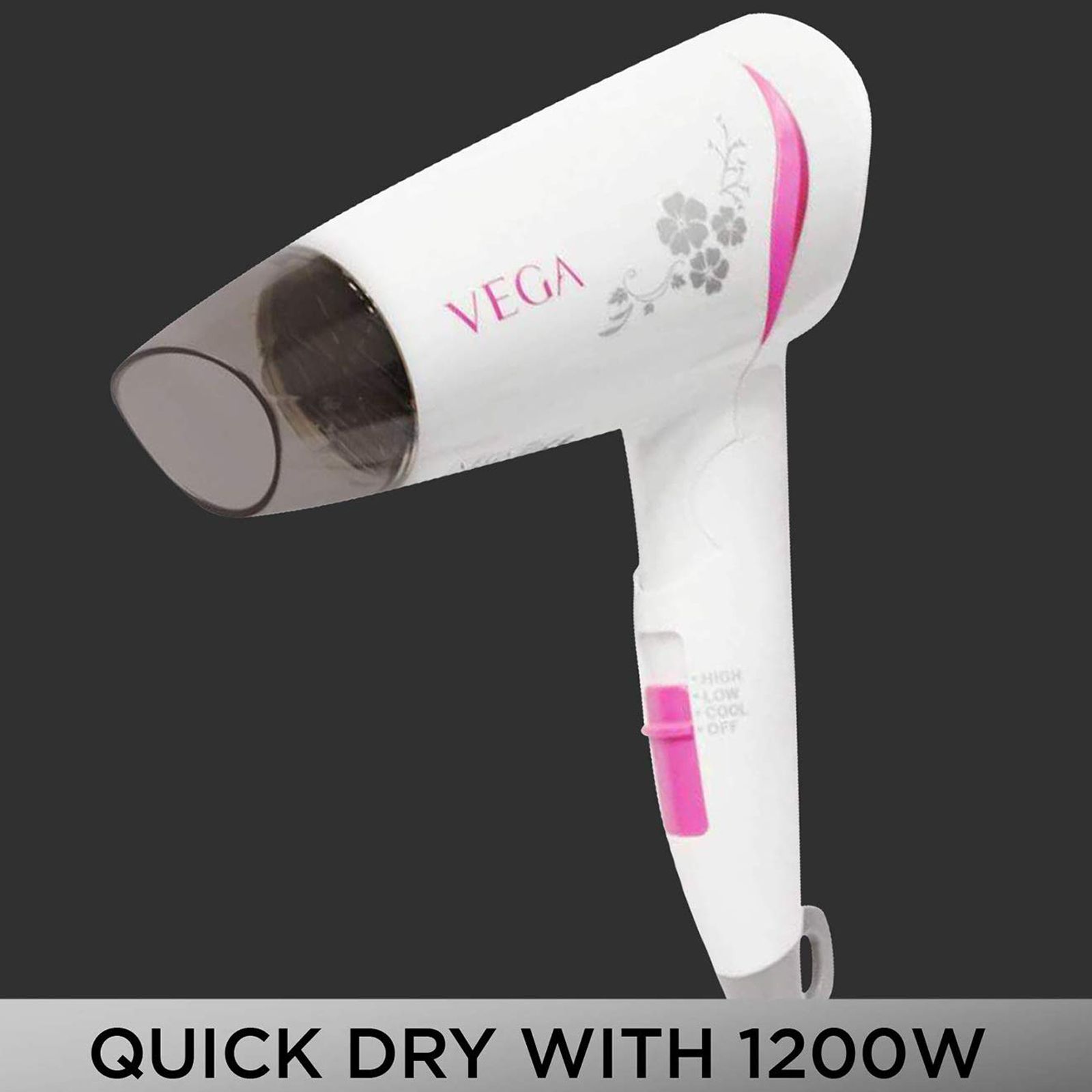 VEGA Go-Style Hair Dryer with 2 Heat Settings (Overheat Protection, White)_9