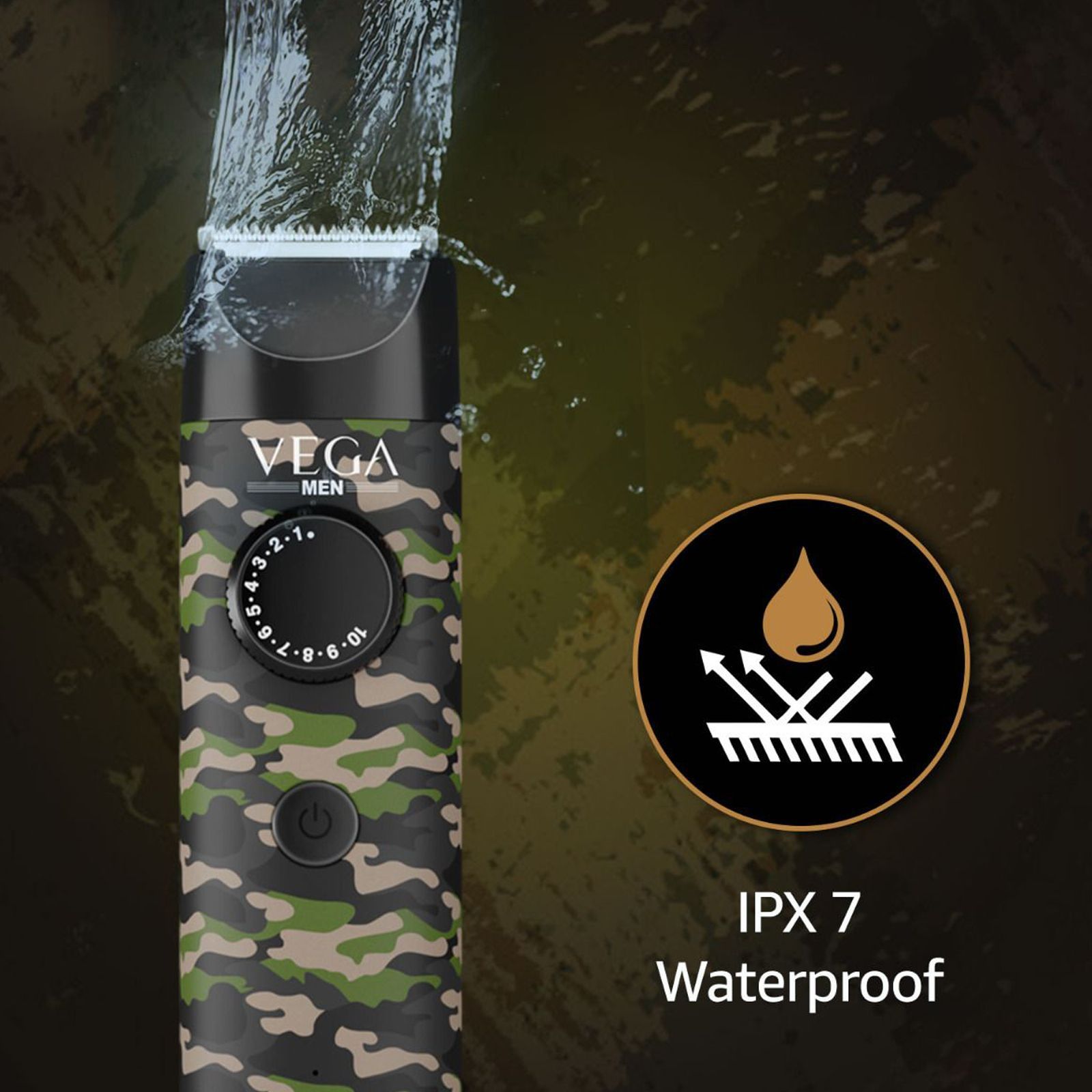 VEGA X1 Rechargeable Corded & Cordless Dry Trimmer for Beard & Moustache with 40 Length Settings for Men (90mins Runtime, IPX7 Waterproof, Multicolor)_9