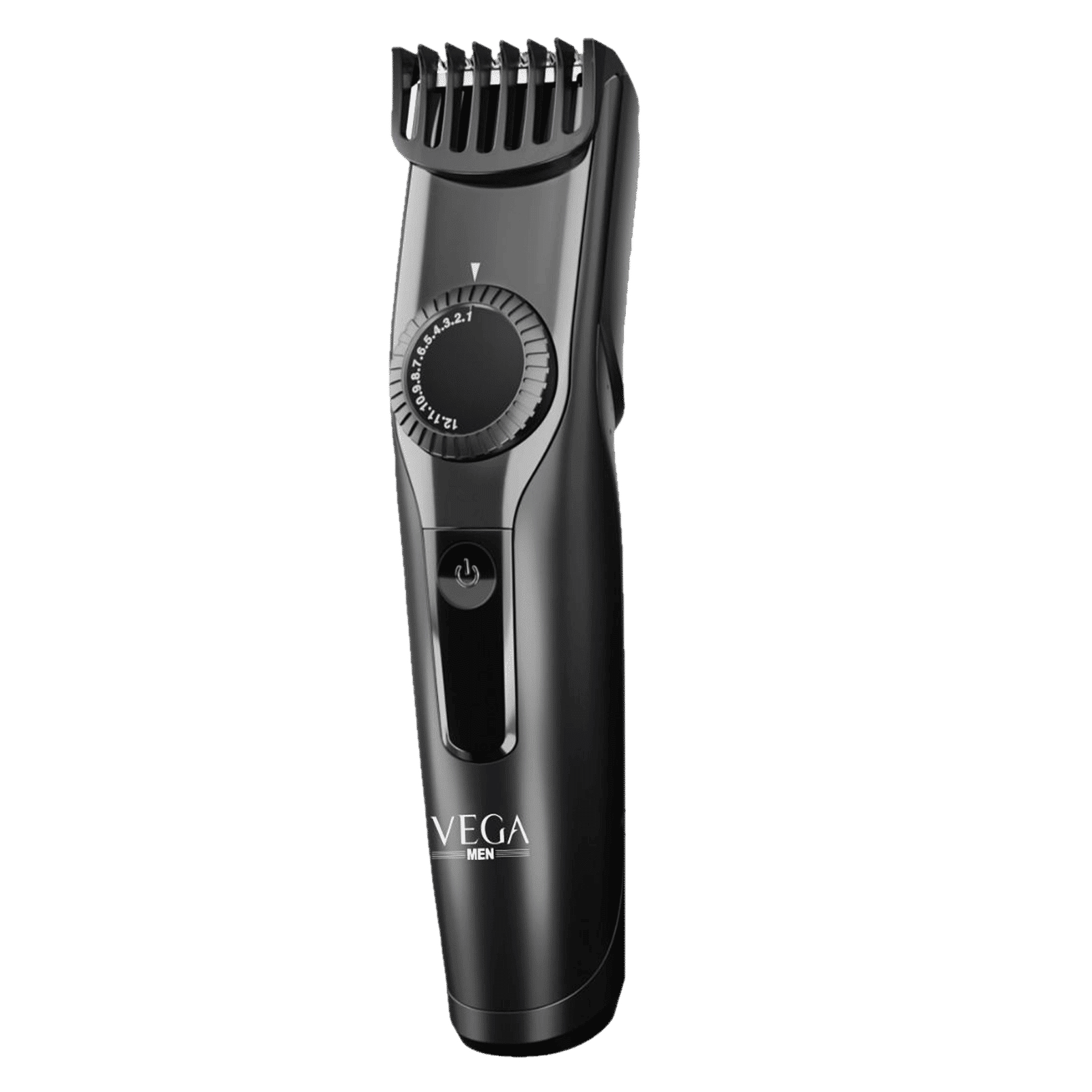 VEGA T1 Rechargeable Cordless Dry Trimmer for Beard & Moustache with 23 Length Settings for Men (40mins Runtime, Easy Rotating Wheel, Black)_1