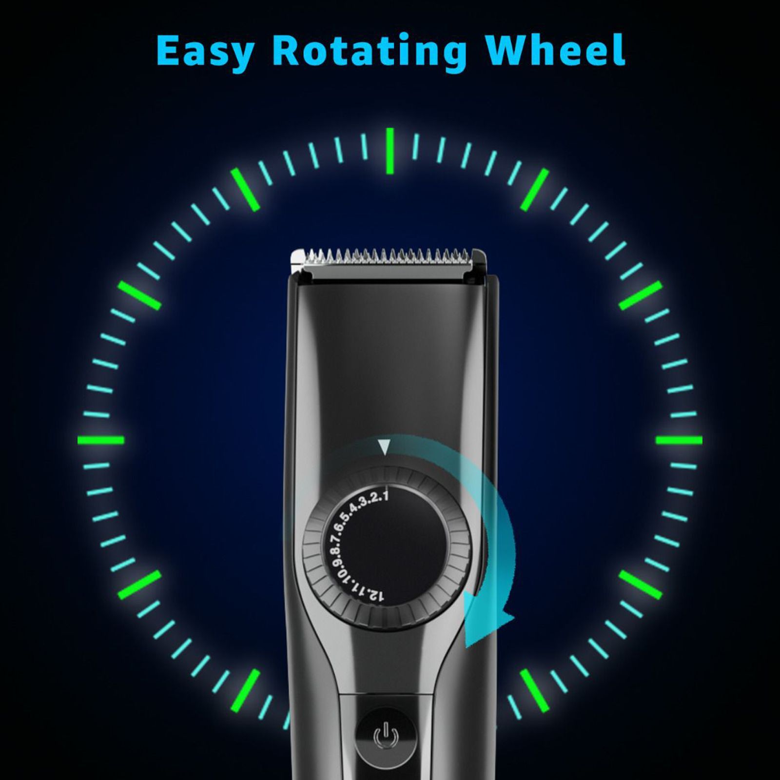 VEGA T1 Rechargeable Cordless Dry Trimmer for Beard & Moustache with 23 Length Settings for Men (40mins Runtime, Easy Rotating Wheel, Black)_6