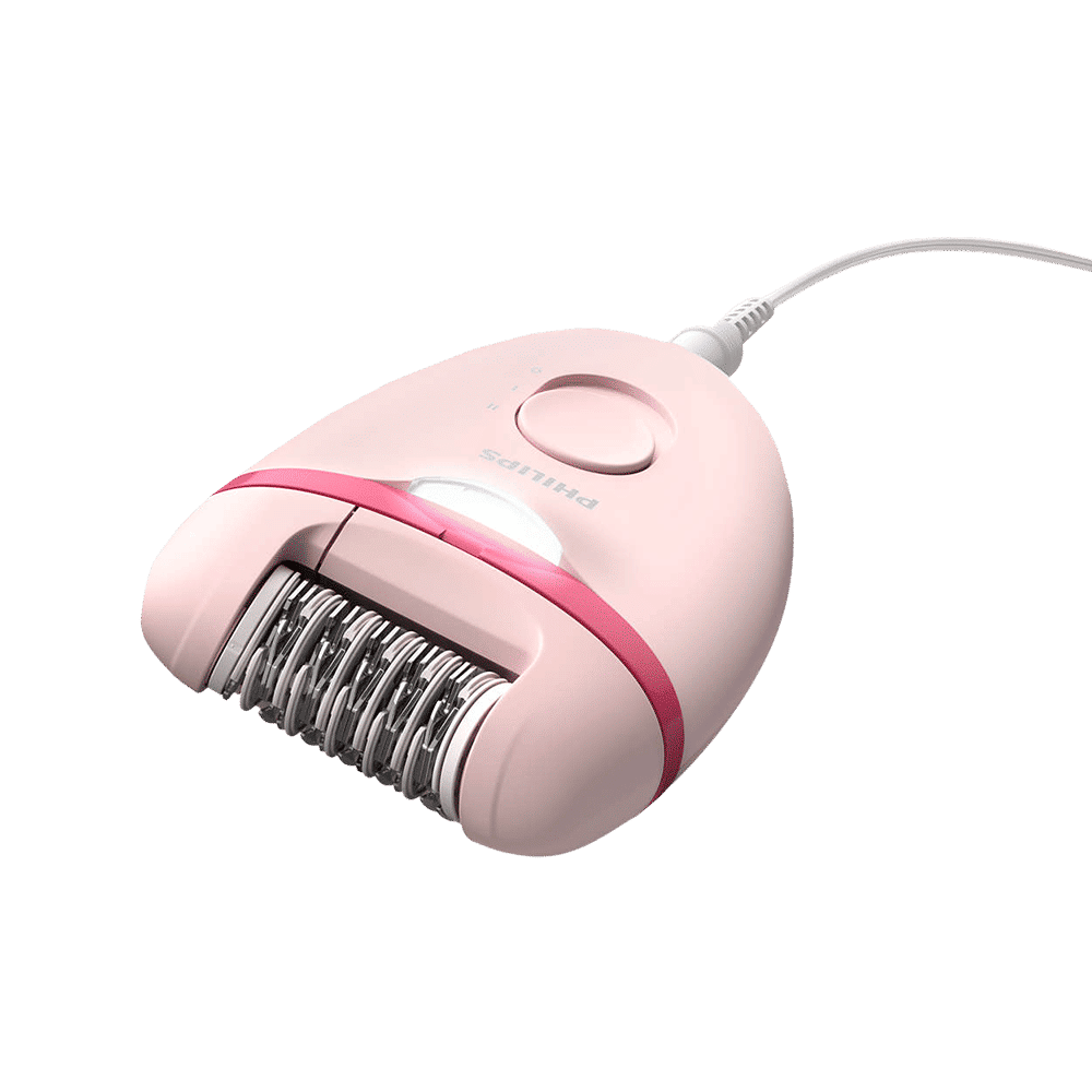 PHILIPS Satinelle Essential Corded Wet & Dry Epilator for Arms, Legs & Intimate Areas with 5 Interchangeable Heads (Efficient Epilation System, Pink) PHILIPS Satinelle Essential Corded Wet & Dry Epilator for Arms, Legs & Intimate Areas with 5 Interchangeable Heads (Efficient Epilation System, Pink)_9