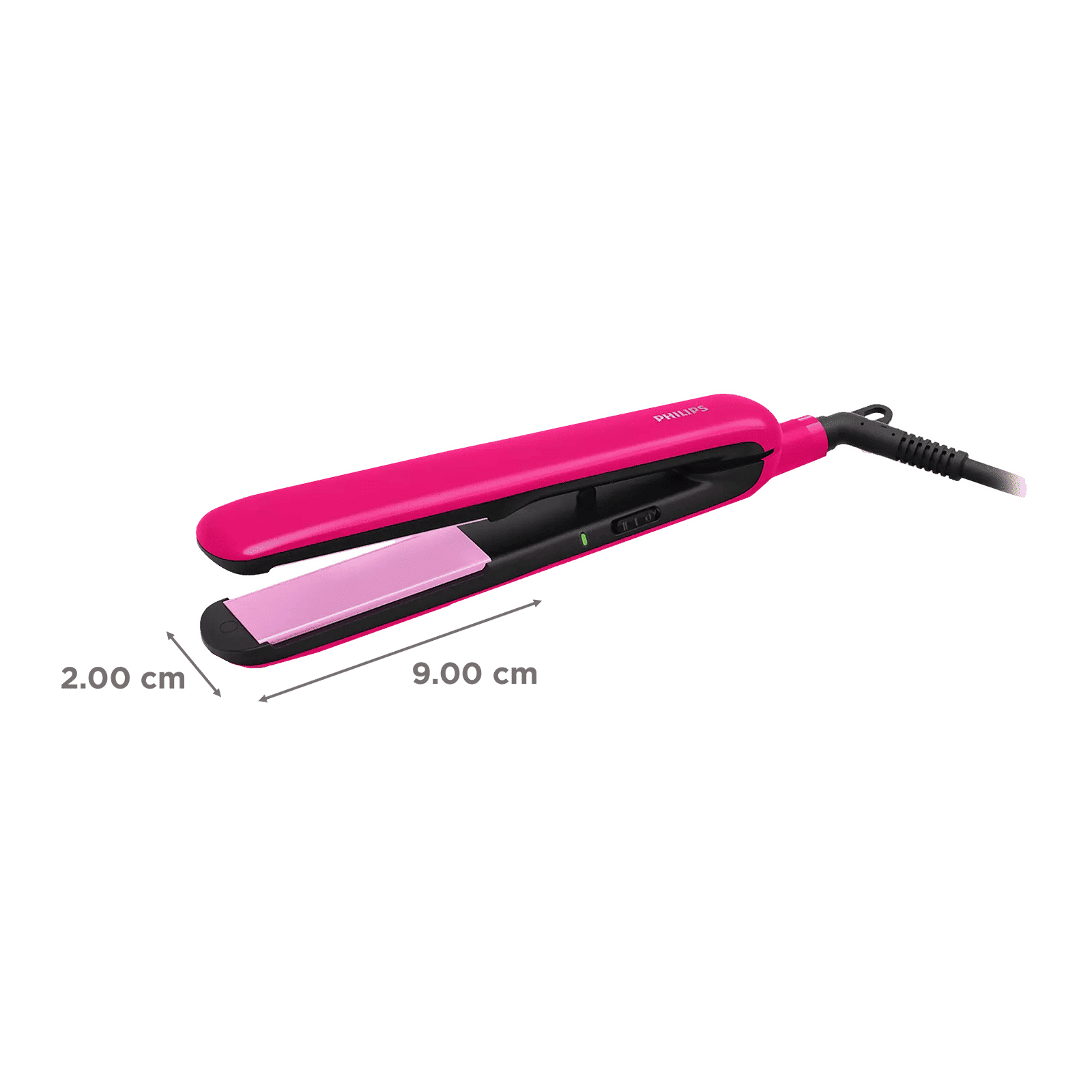 PHILIPS 2000 Hair Straightener with Silk Protect Technology (Ceramic Titanium Plates, Bright Pink)_2