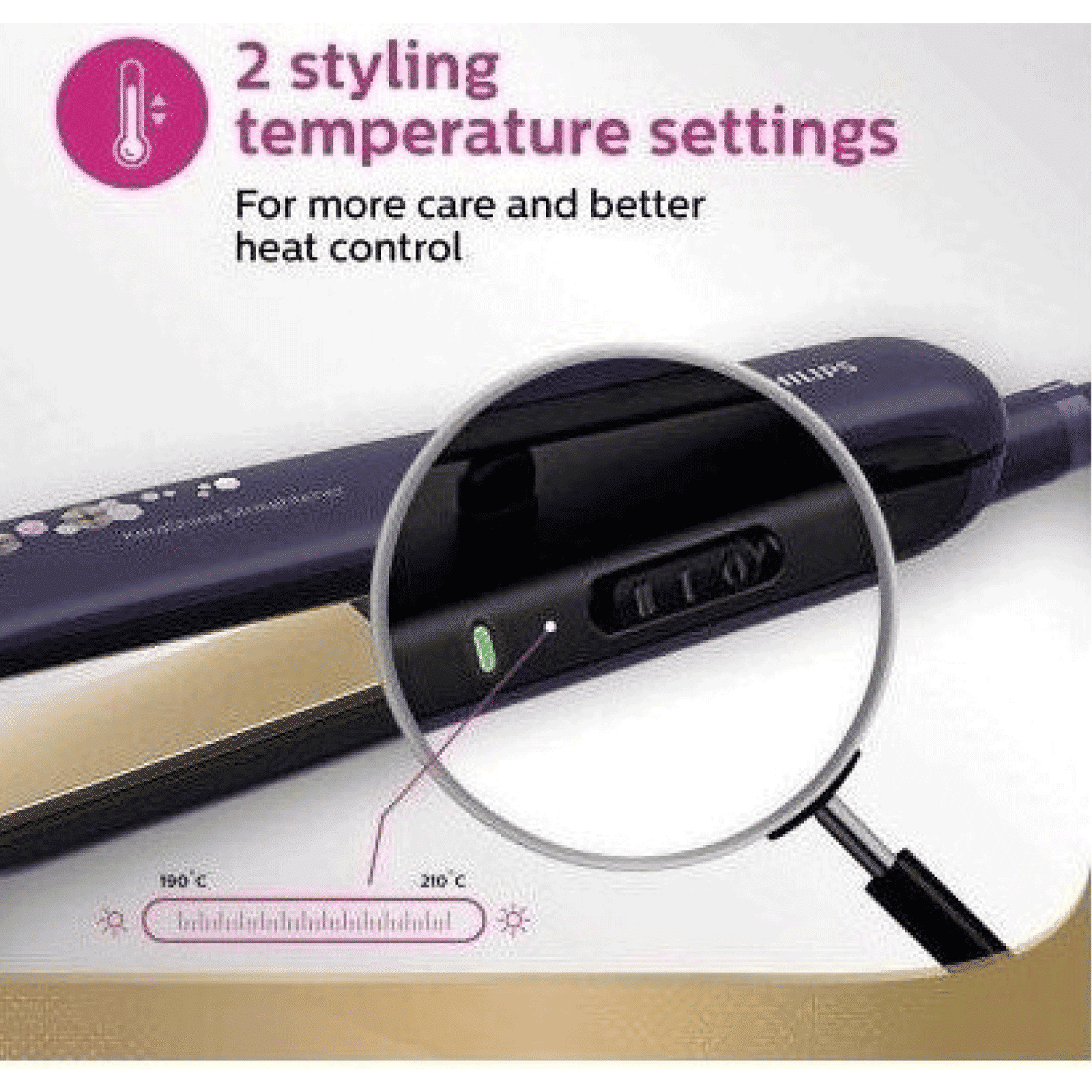 PHILIPS 3000 Hair Straightener with Silk Protect Technology (Ceramic Titanium Plates, Purple)_10